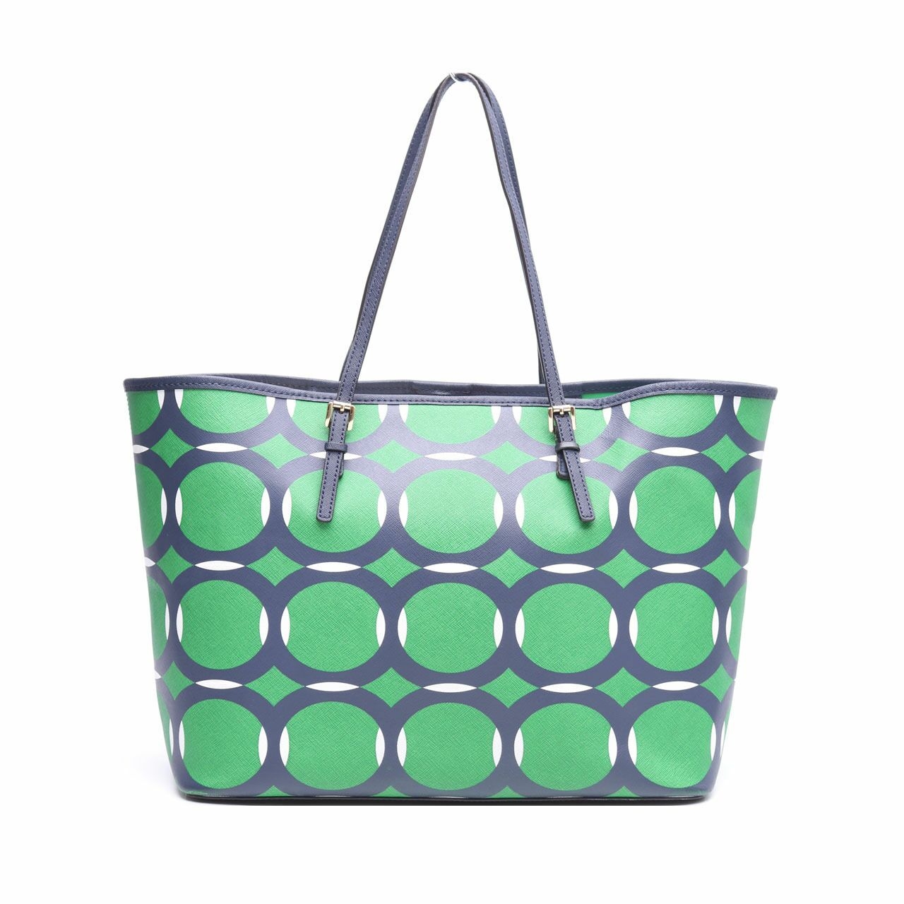 Michael Kors Green & Navy Saffiano Tote Bag