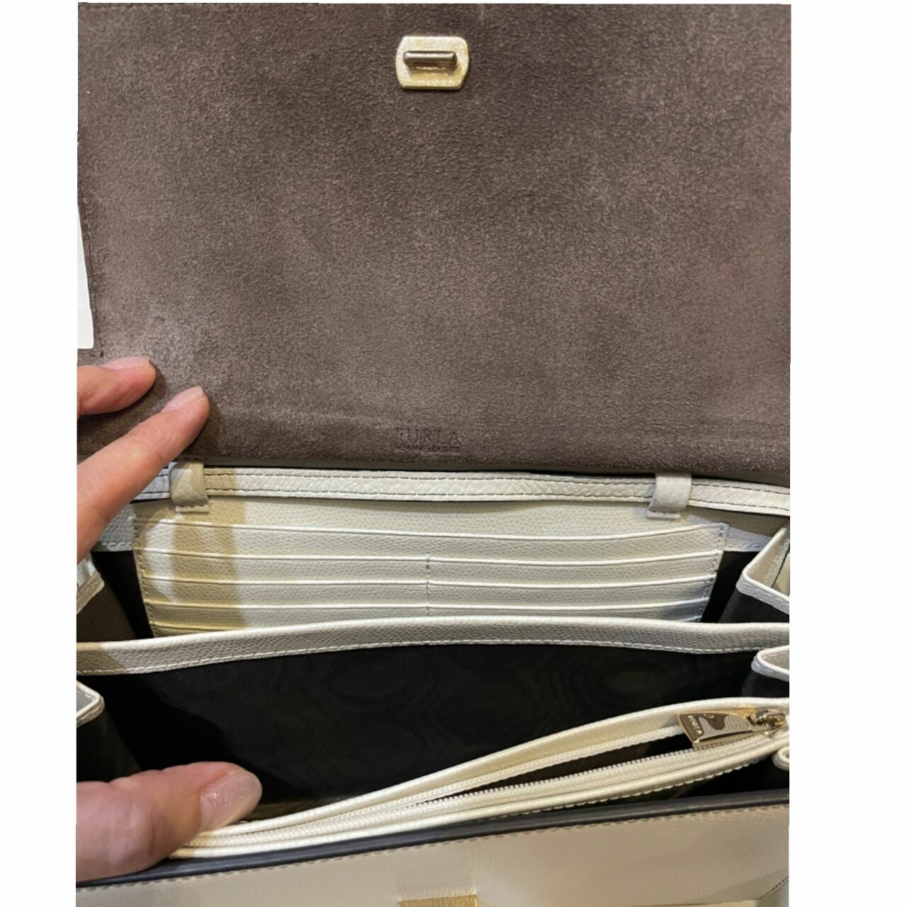 Furla White Sling Bag