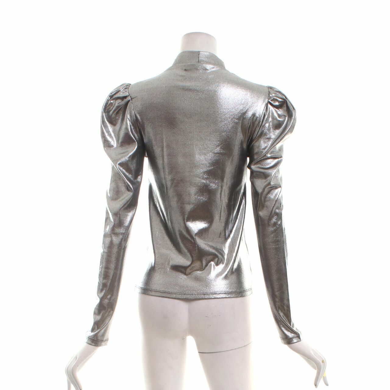 Stradivarius Silver Metallic Blouse