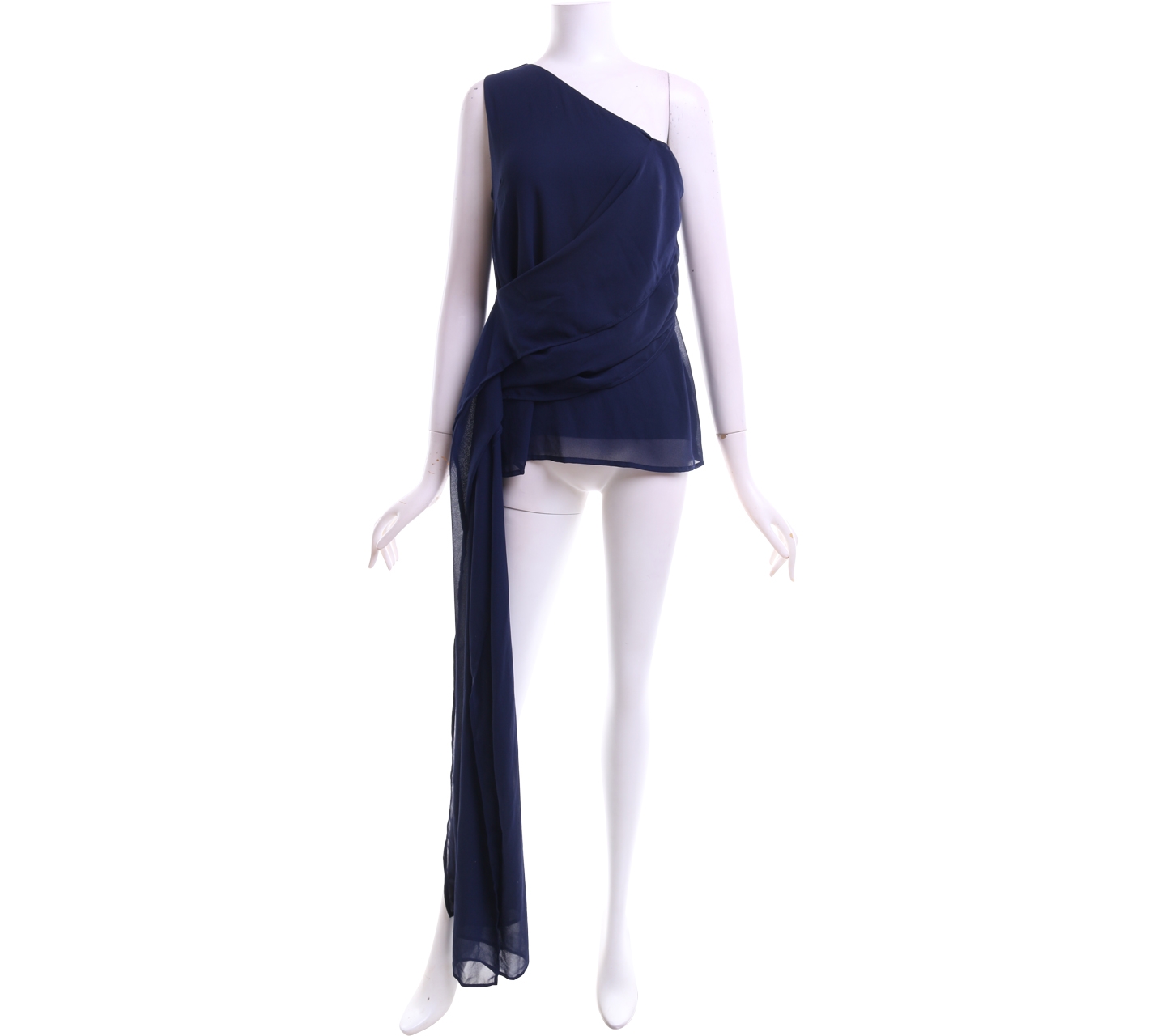 Ats The Label Navy One Shoulder Sleeveless