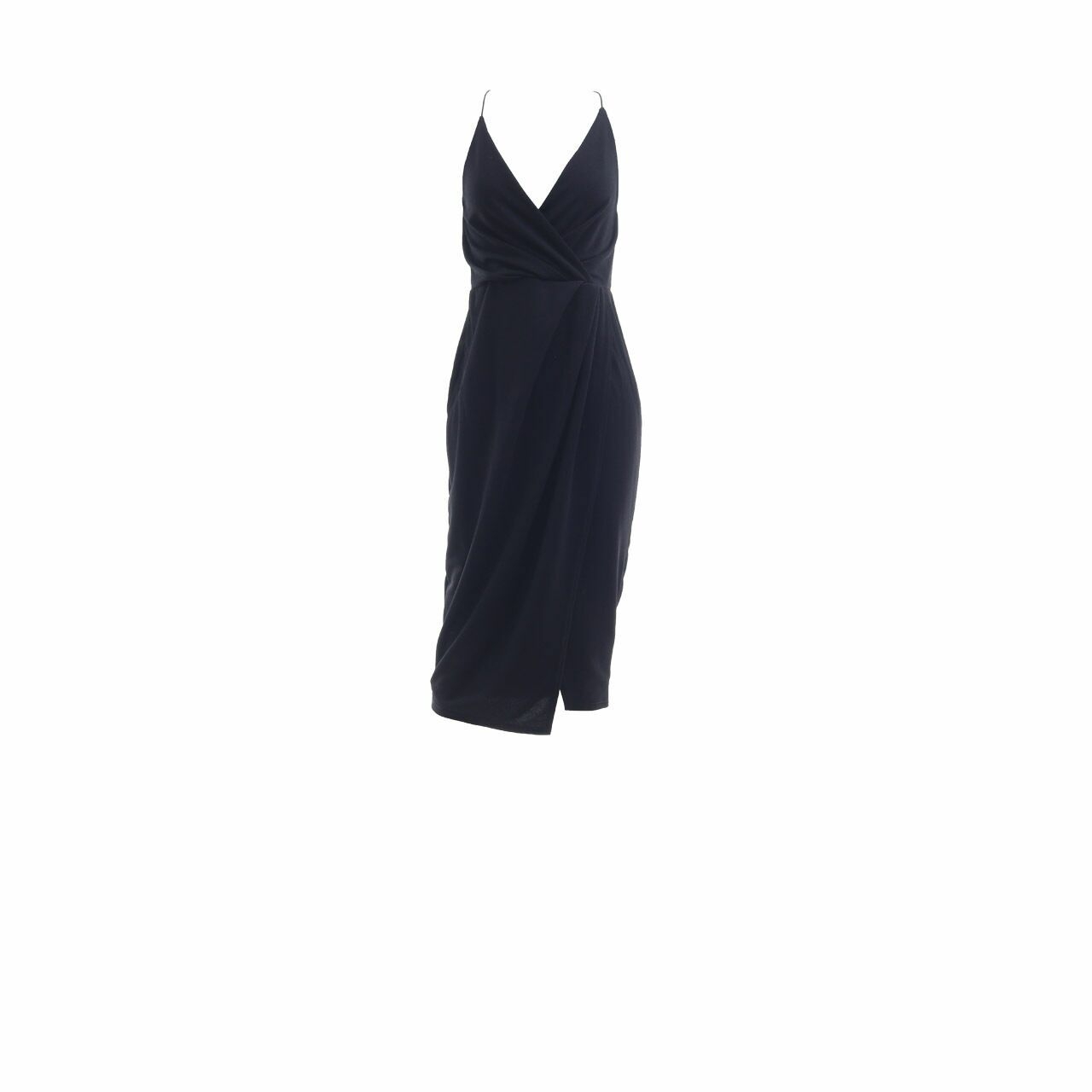 Boohoo Black Midi Dress