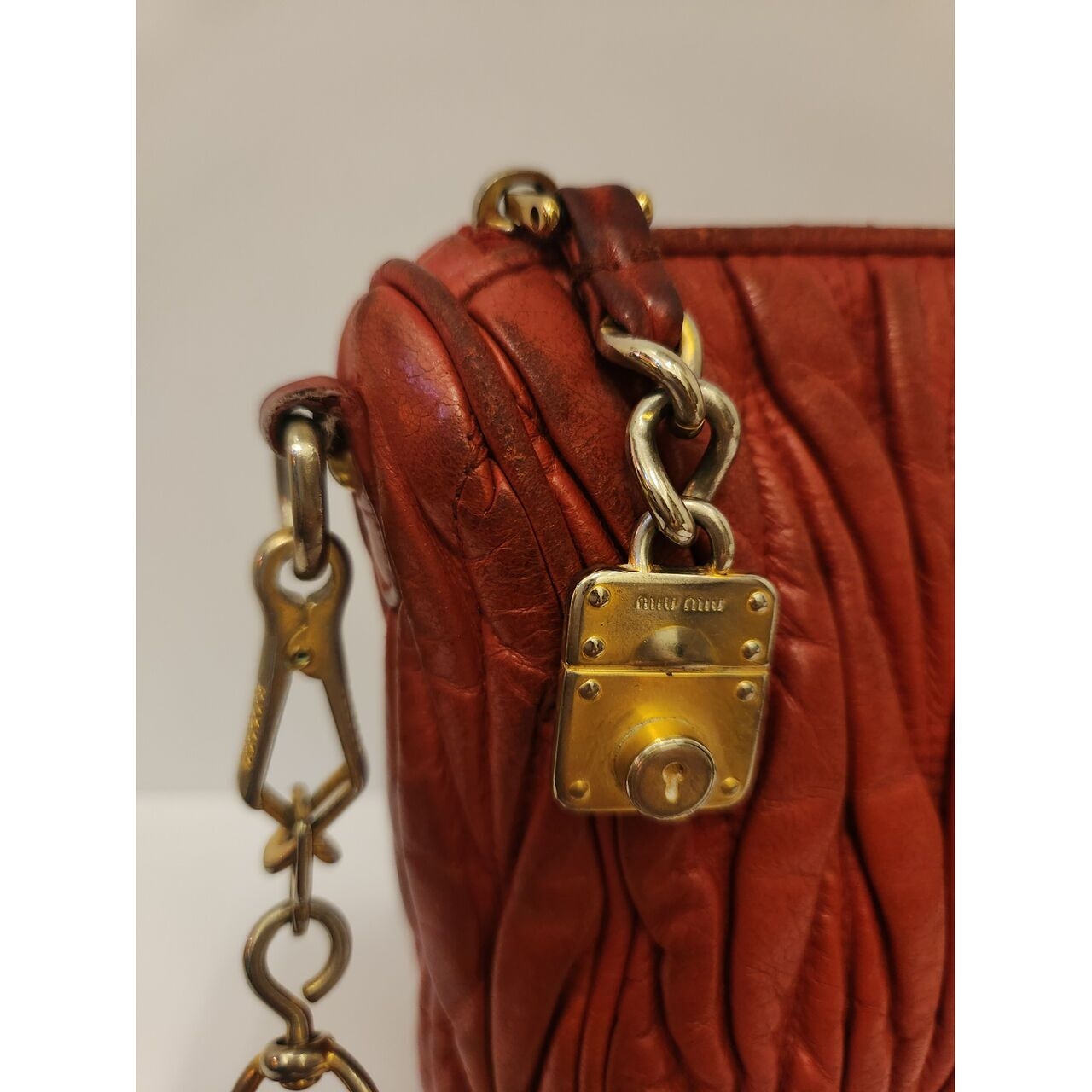 Miu Miu Blood Red Shoulder Bag