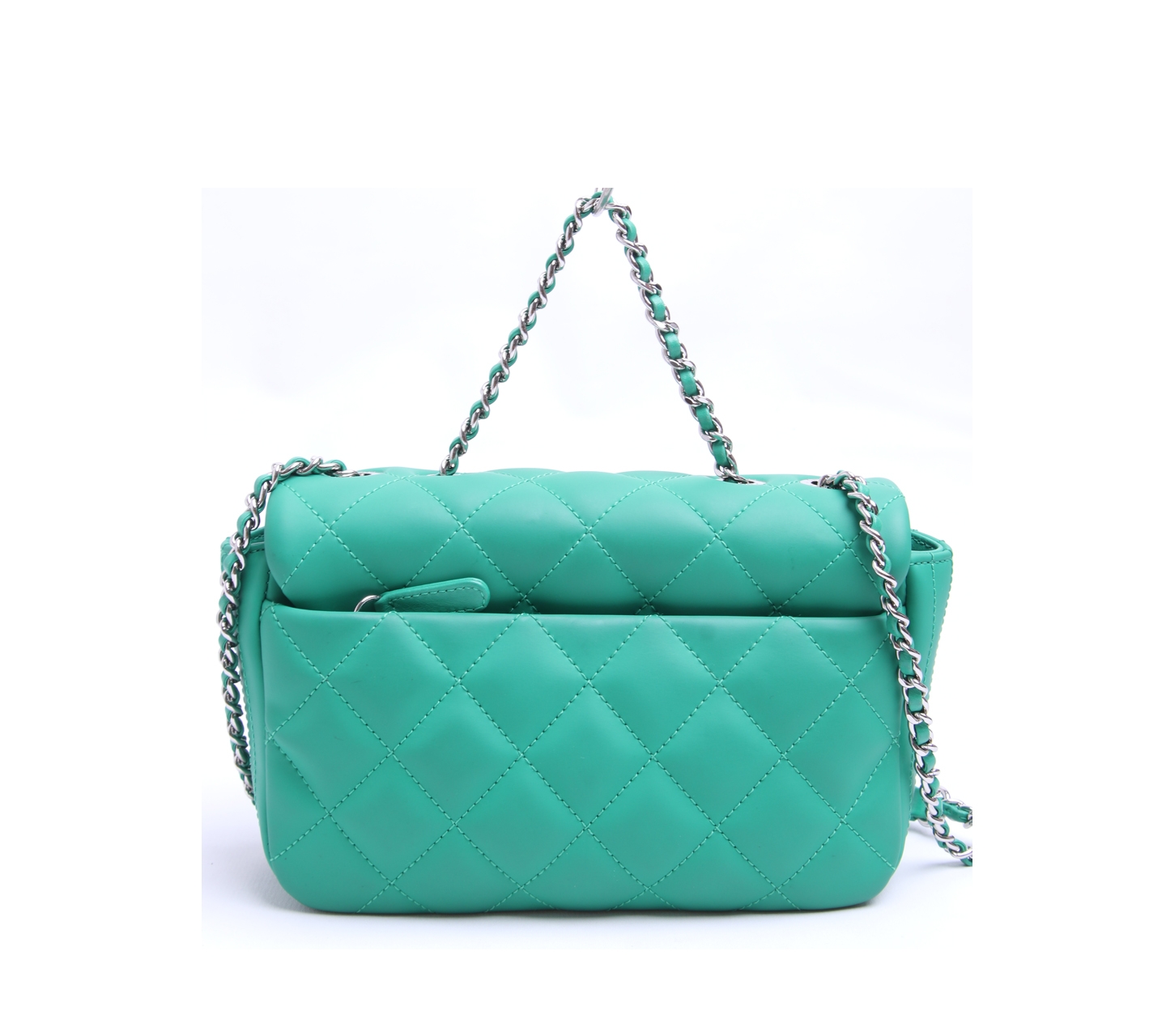 Chanel Green Quilted Flap Sling Bag