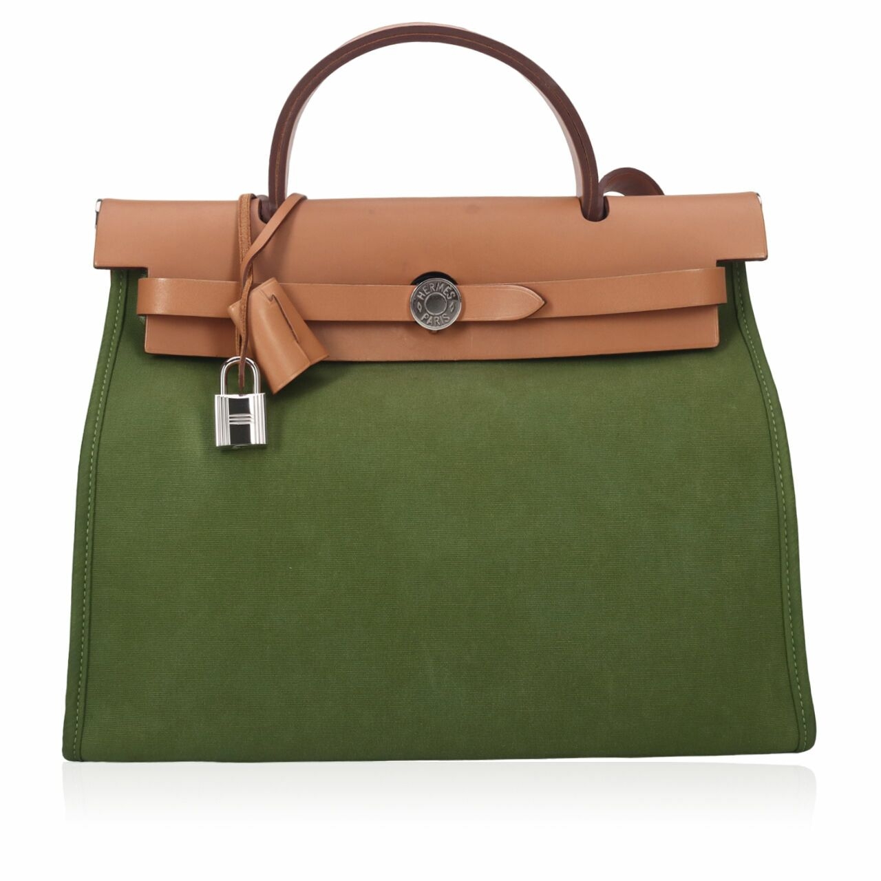 Hermes Herbag 31 Cactus Neutral SHW #Q Satchel