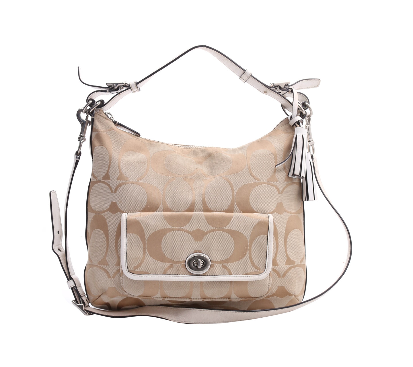 Coach Light Brown Canvas Satchel