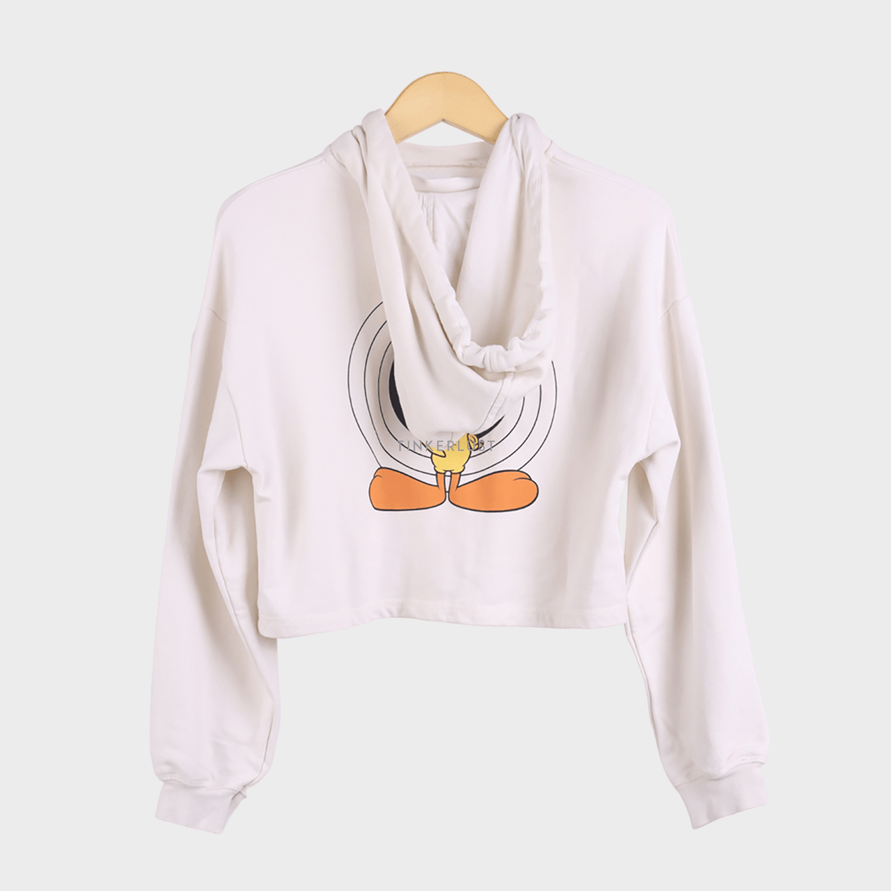 Stradivarius Cream Hoodie Sweater