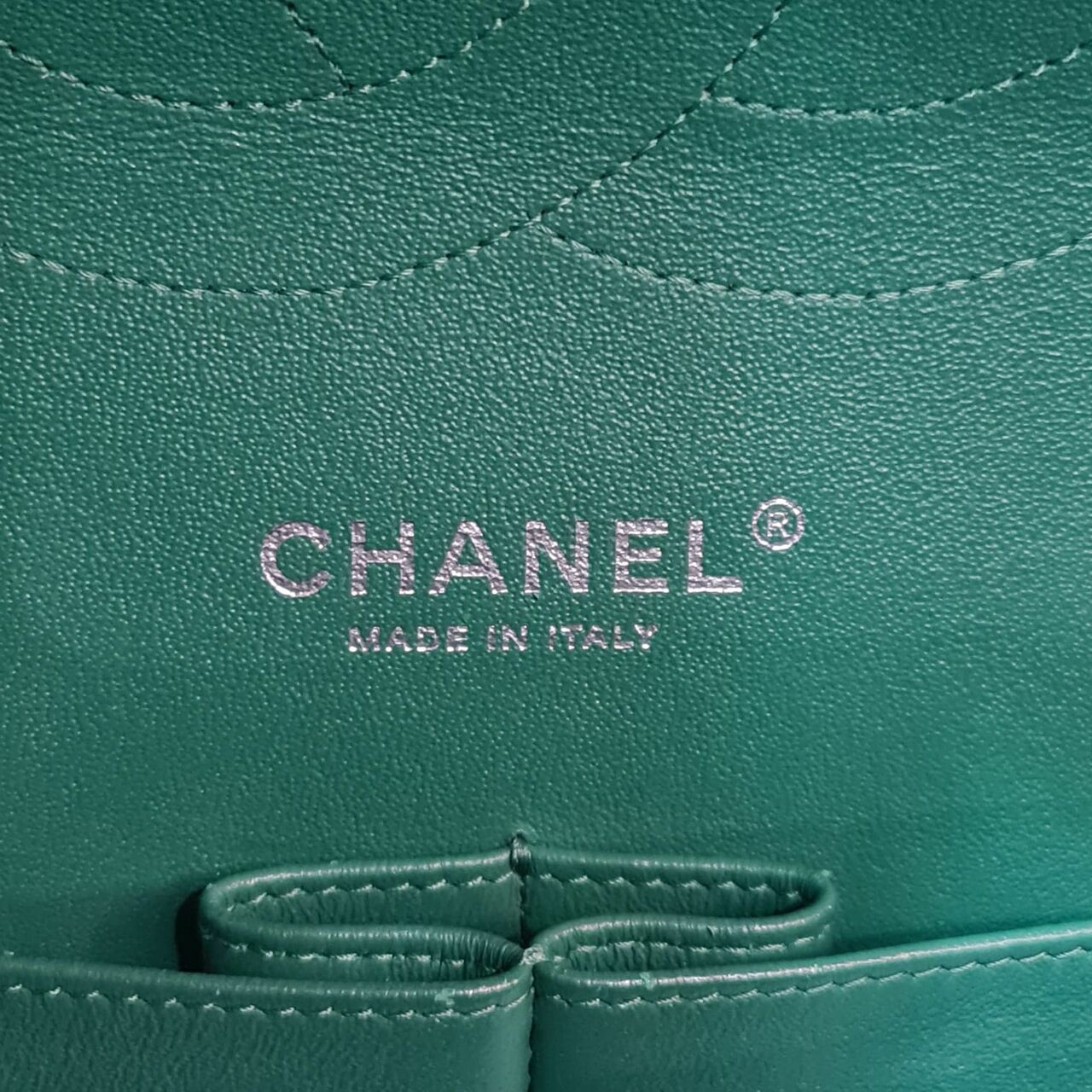 Chanel Classic Jumbo Double Flap Green Lambskin Bag SHW #22 Shoulder Bag