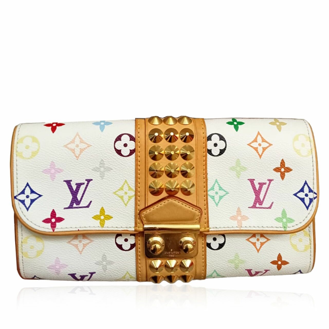 Louis Vuitton Monogram Multicolor Courtney White Clutch 2003