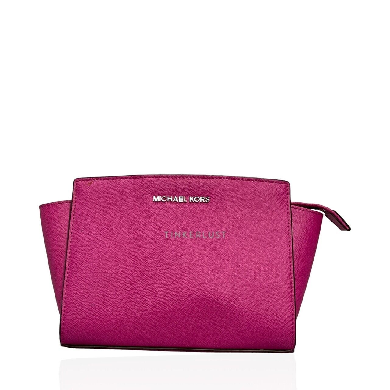 Michael Kors Selma Small Fuchsia Leather Sling Bag