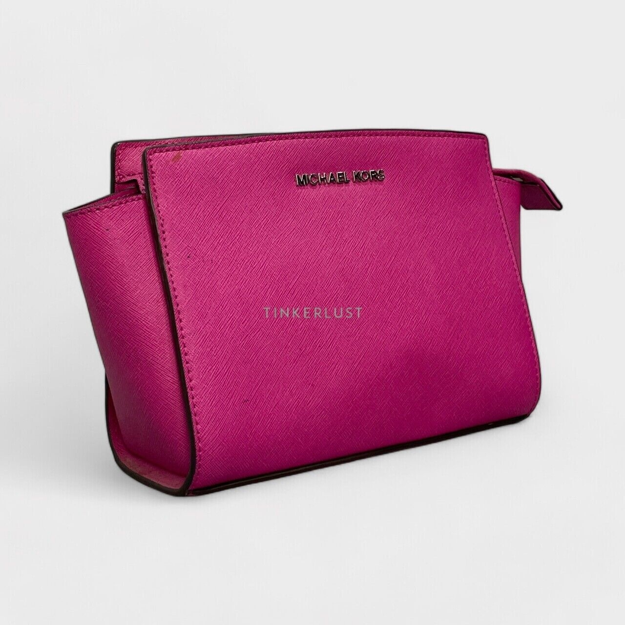 Michael Kors Selma Small Fuchsia Leather Sling Bag