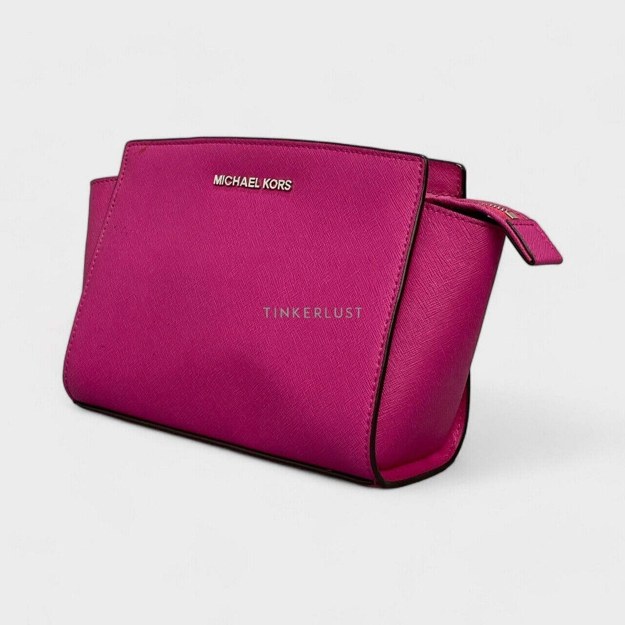 Michael Kors Selma Small Fuchsia Leather Sling Bag