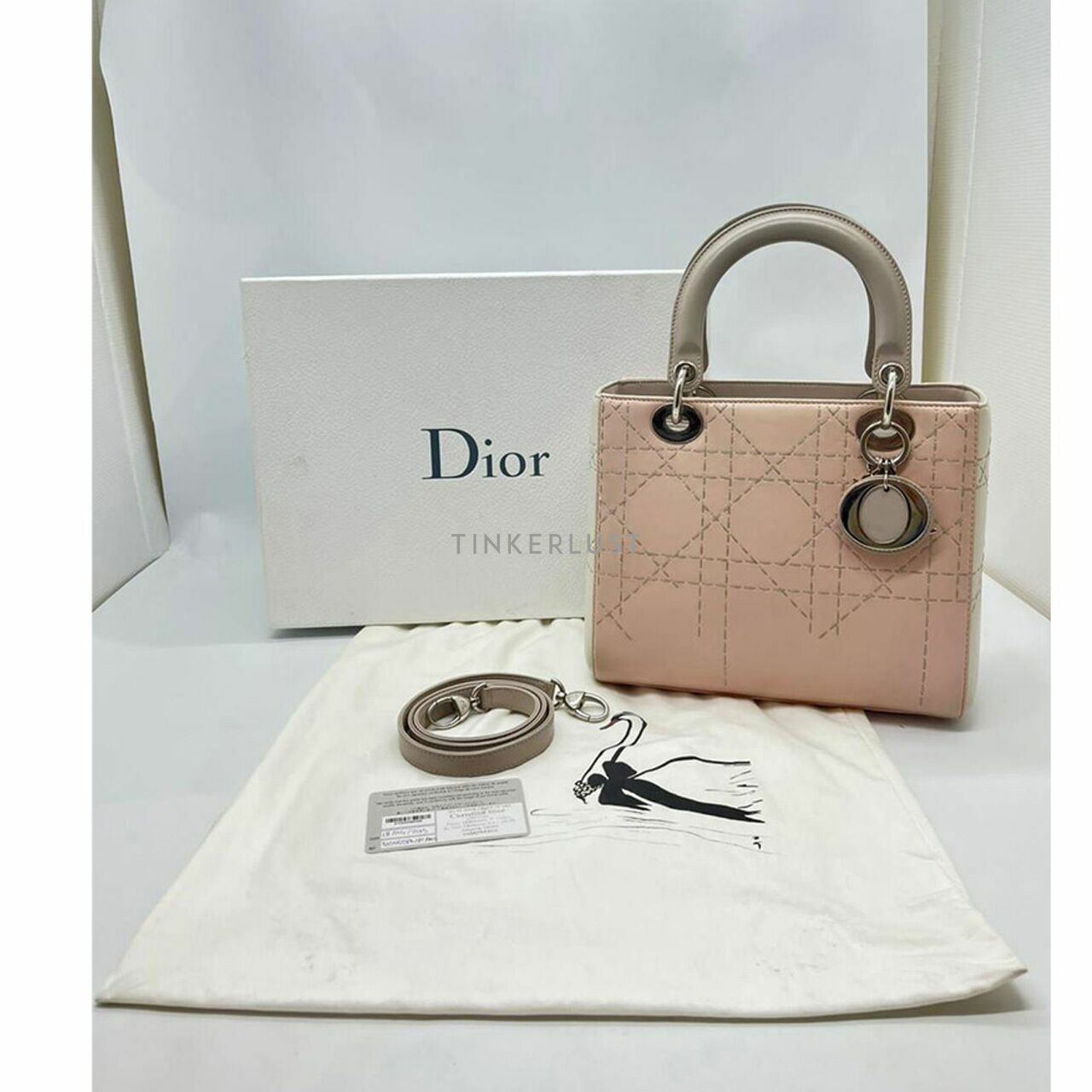 Christian Dior Lady Dior Medium SHW 2014 Satchel