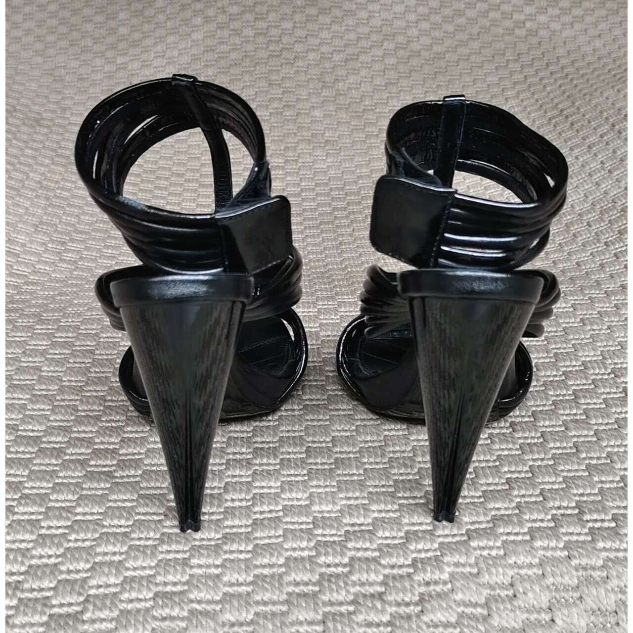 Alexander McQueen Black Sandal Ankle Strap  Heels