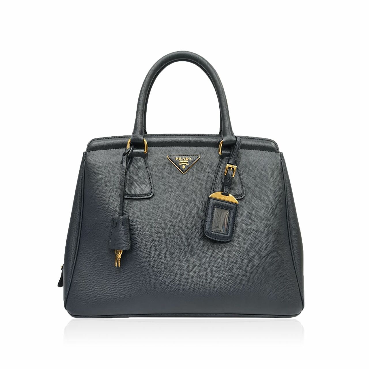 Prada Saffiano Promenade Tote Bag Baltico Handbag