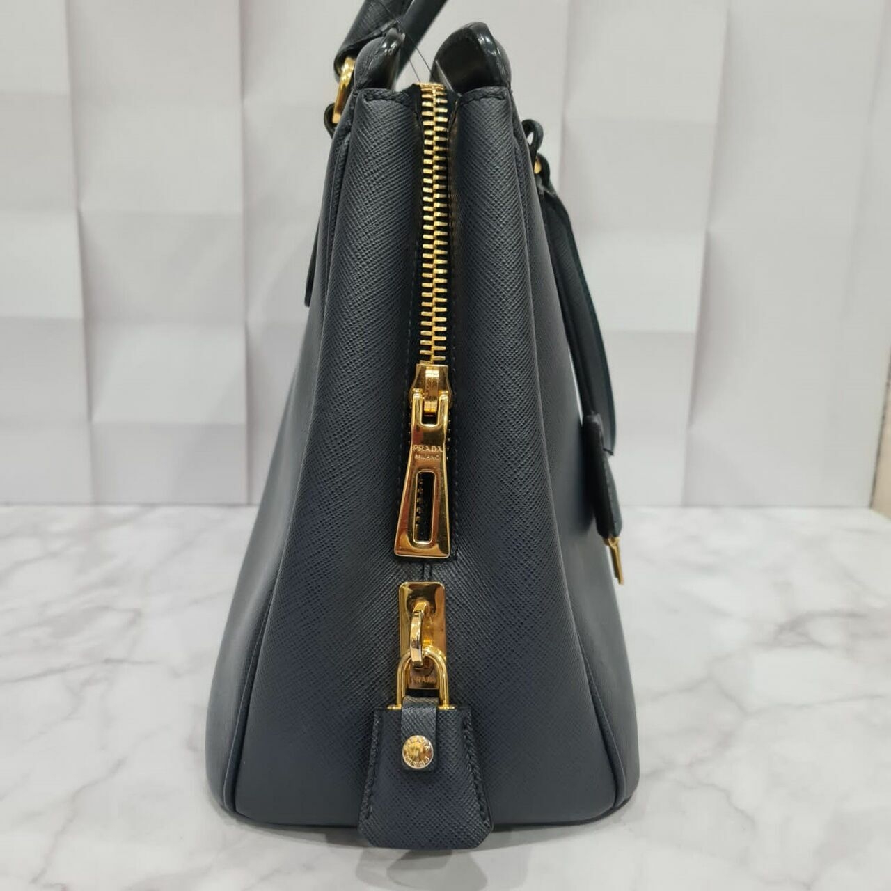 Prada Saffiano Promenade Tote Bag Baltico Handbag