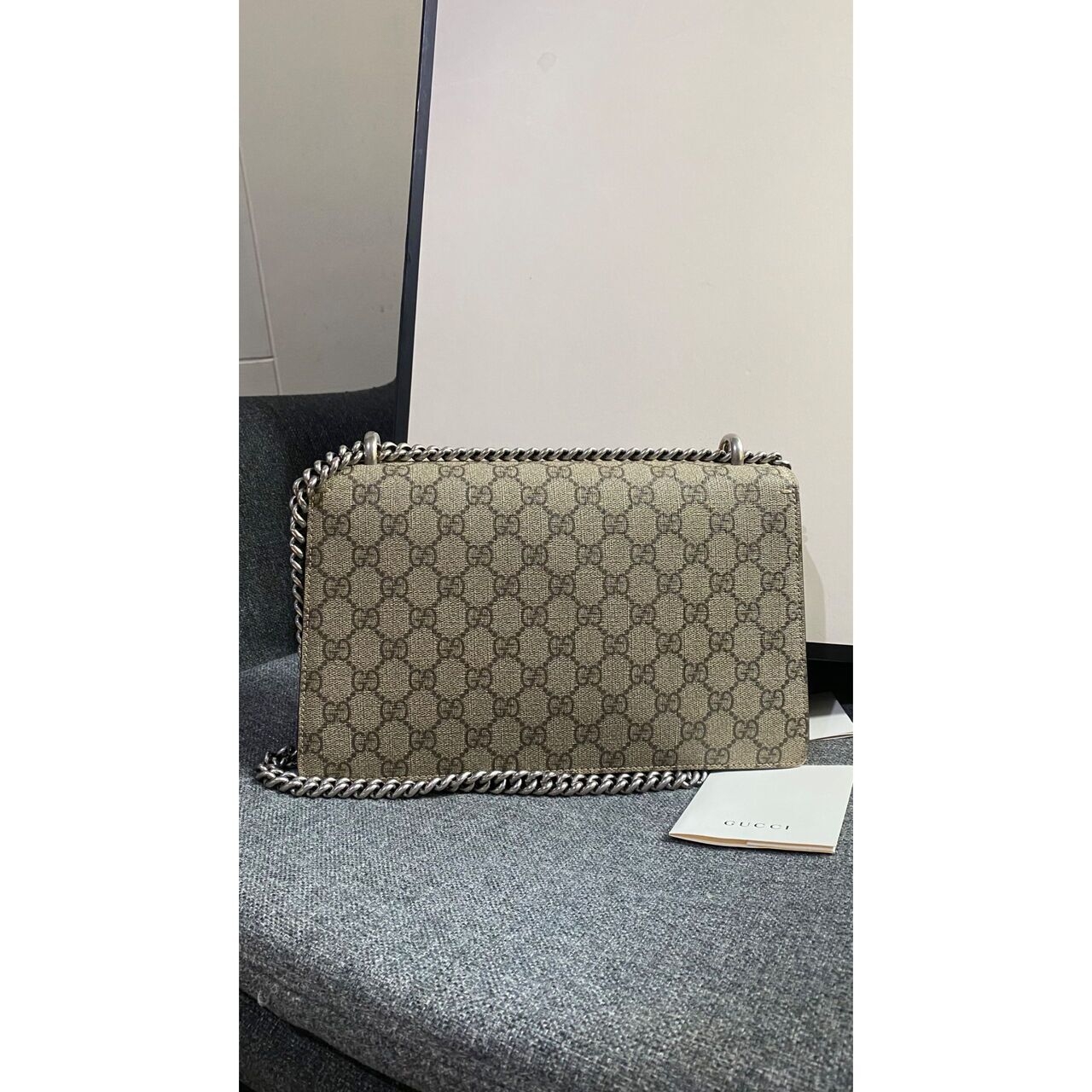 Gucci GG Supreme Dionysus Small Beige Shoulder Bag