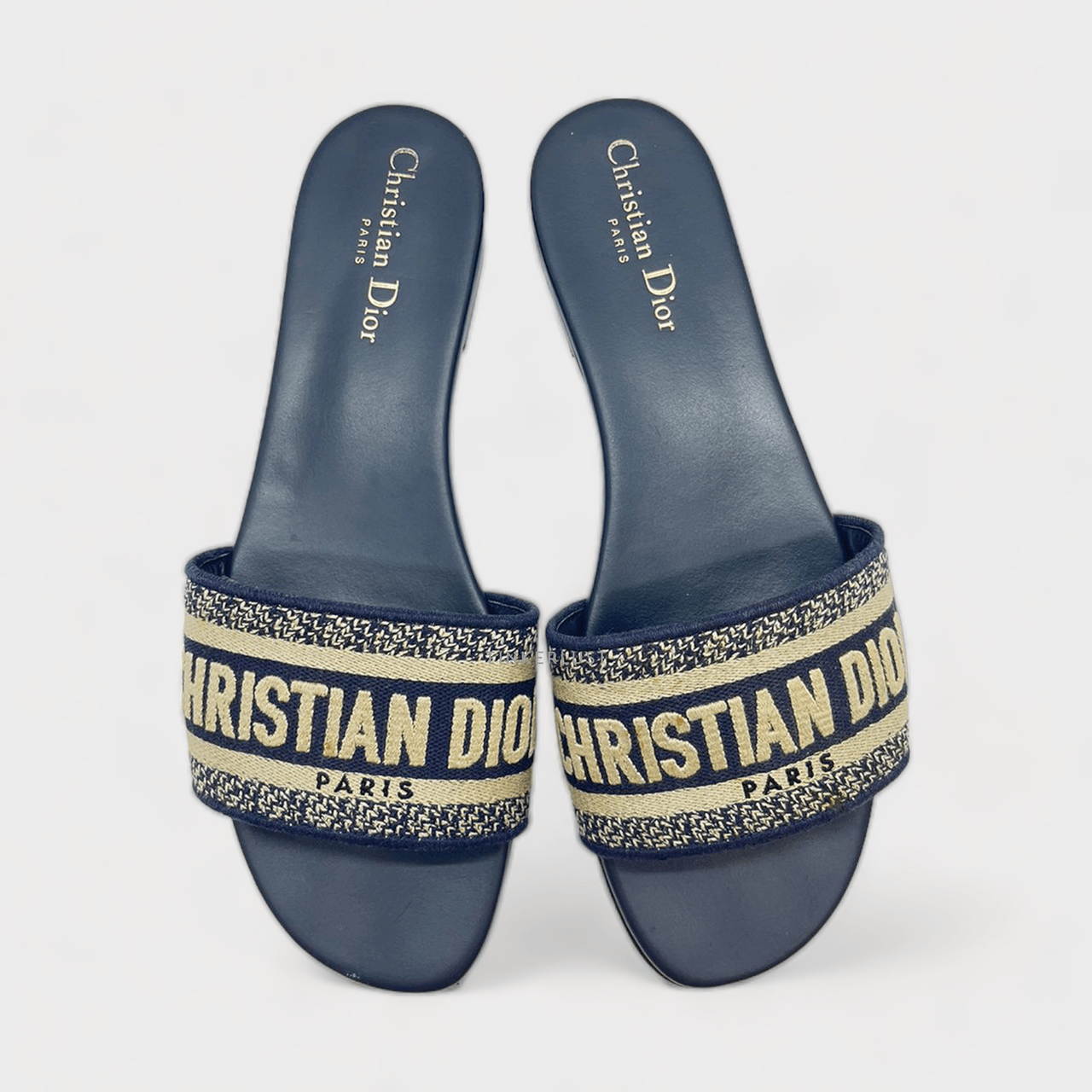 Christian Dior D Way Navy Sandals