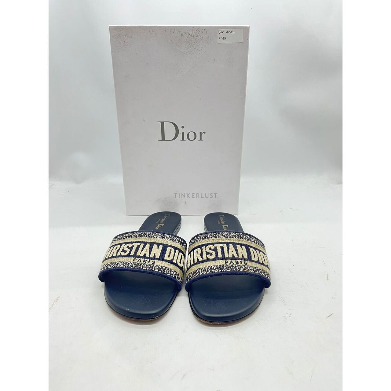 Christian Dior D Way Navy Sandals