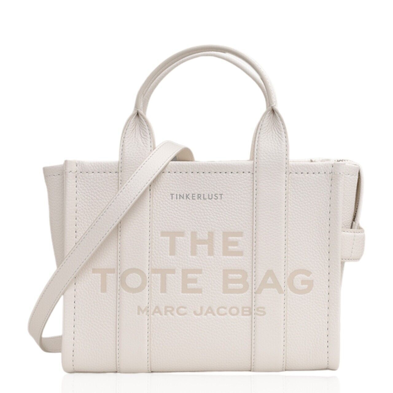 Marc Jacob Mini Traveler Tote Bag in Cotton/Silver Leather Satchel Bag