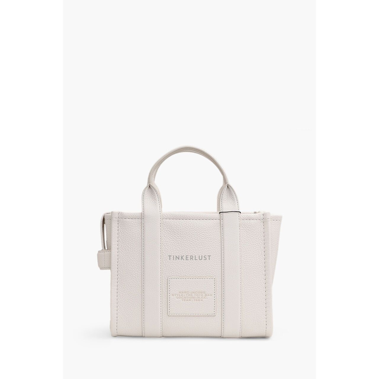 Marc Jacob Mini Traveler Tote Bag in Cotton/Silver Leather Satchel Bag