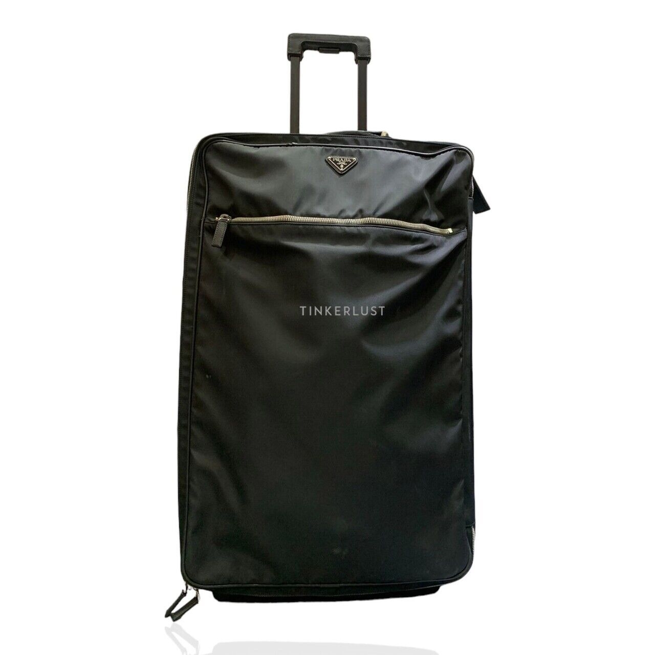 Prada Black Tessuto Nylon Rolling Suitcase