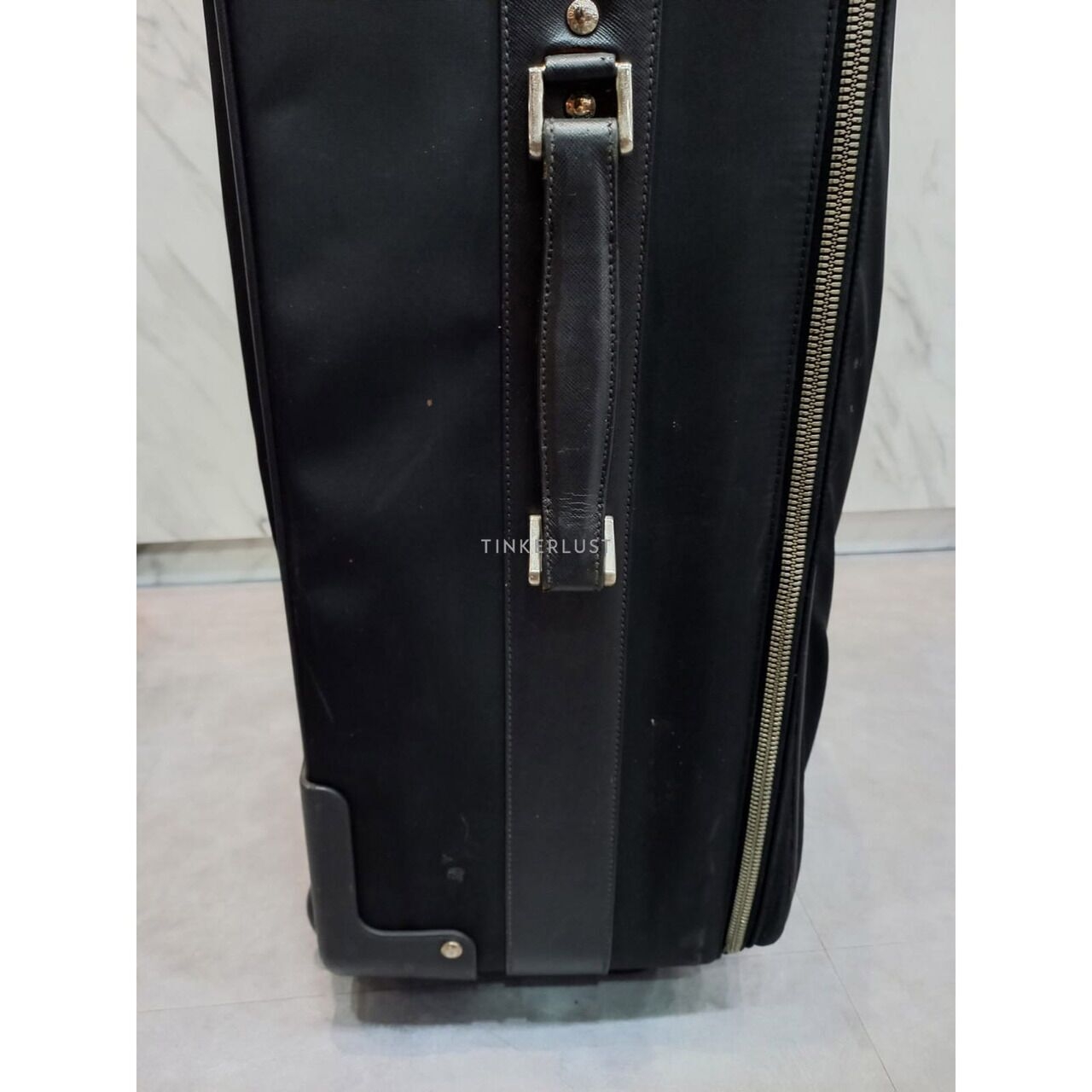 Prada Black Tessuto Nylon Rolling Suitcase