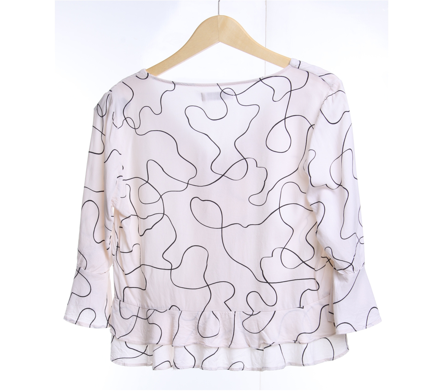 Cotton Ink Off White V-Neck Blouse