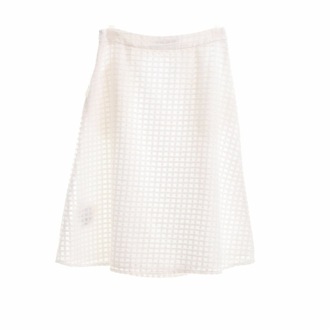 Zara Off White Midi Skirt