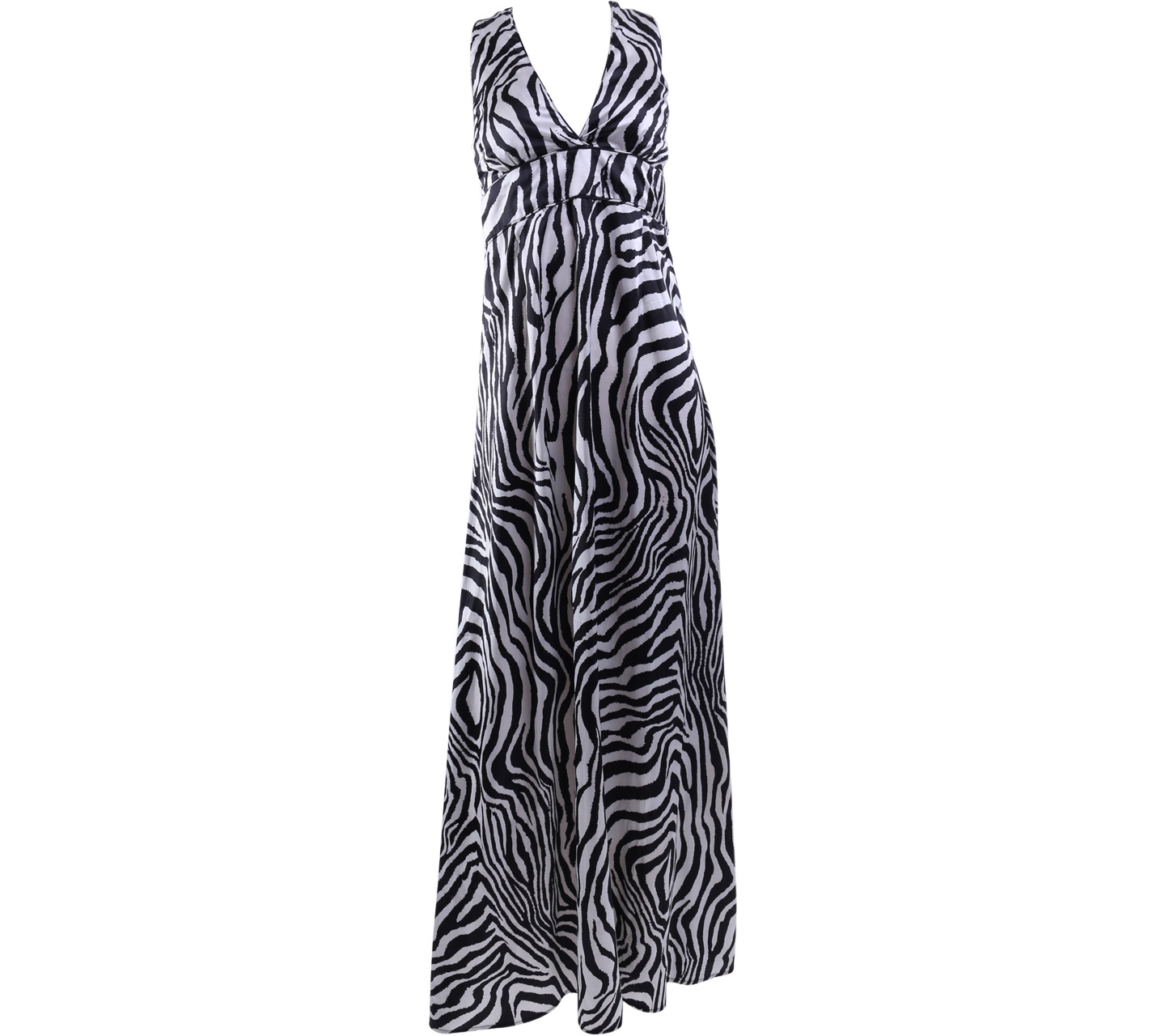 Forever 21 Cream And Black Zebra Long Dress