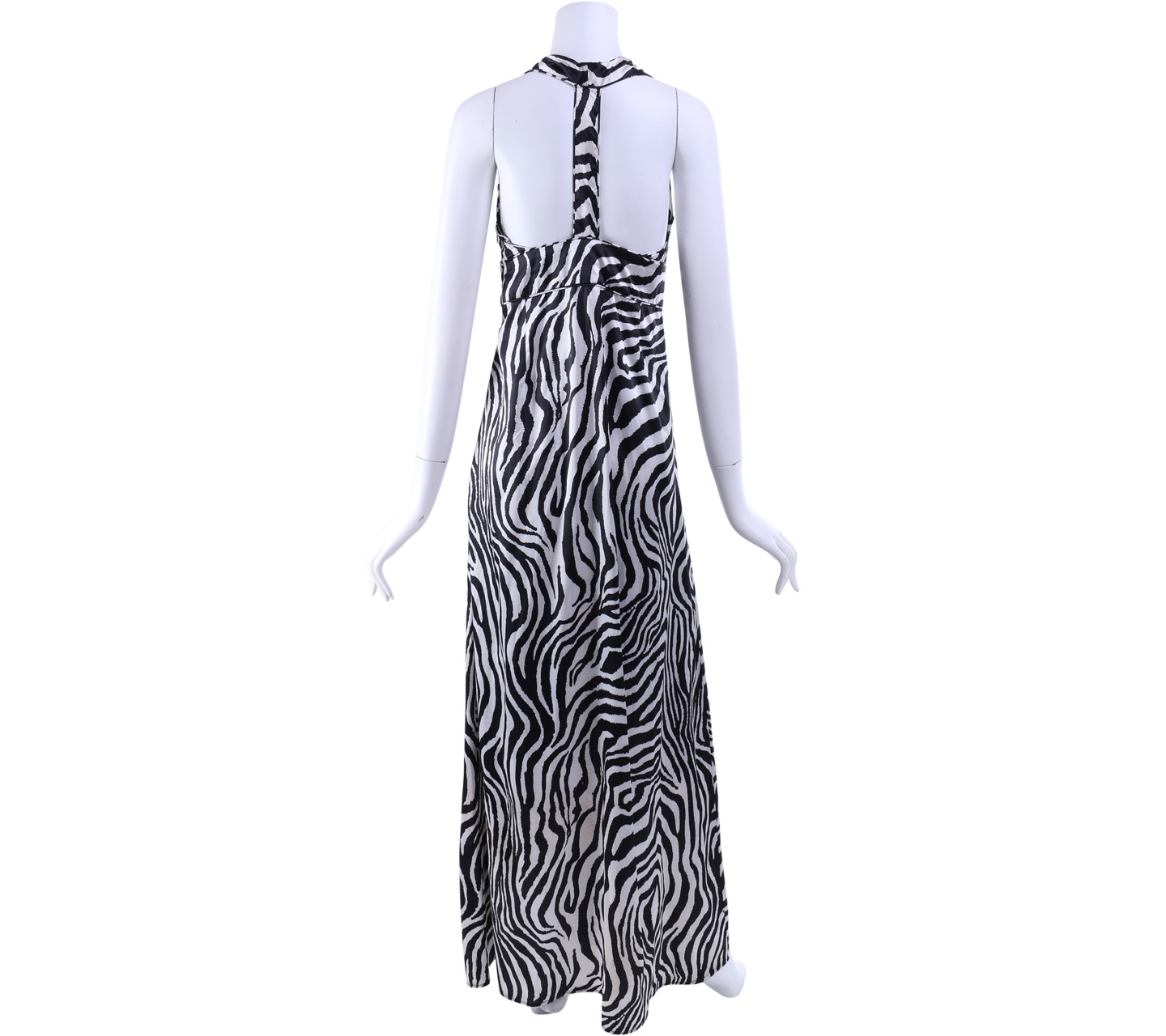 Forever 21 Cream And Black Zebra Long Dress