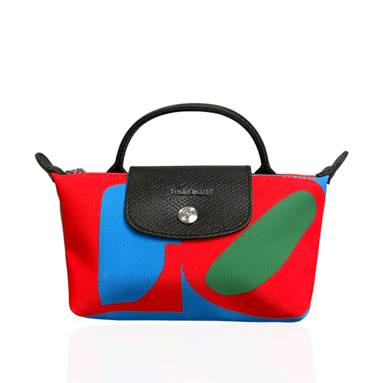 Longchamp x Robert Indiana Red Multi Pouch