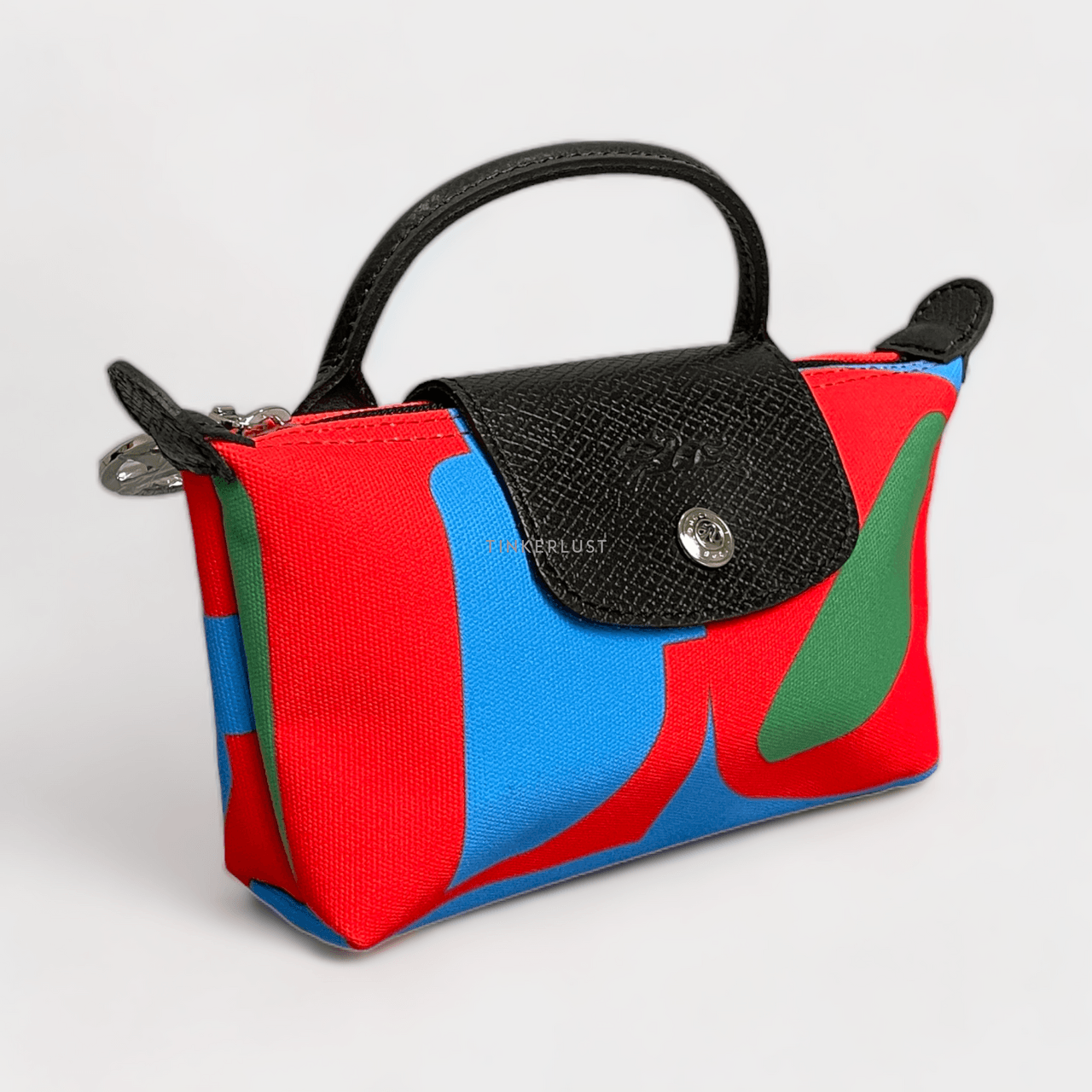 Longchamp x Robert Indiana Red Multi Pouch