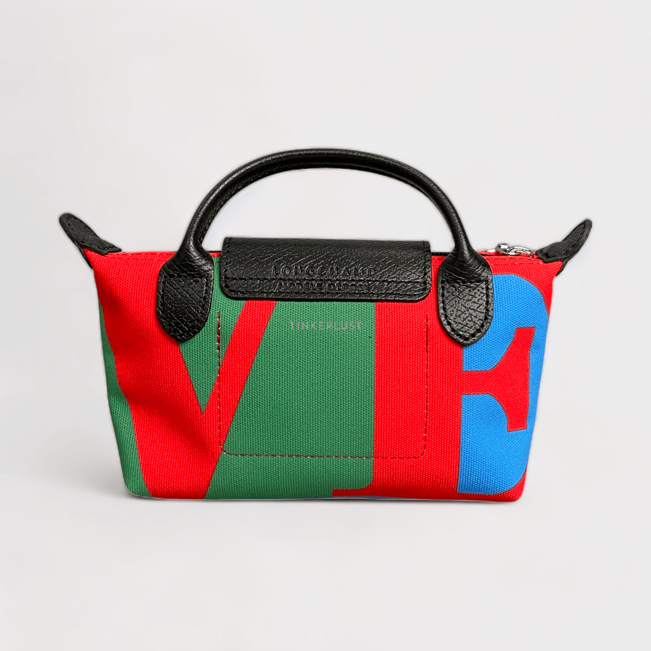 Longchamp x Robert Indiana Red Multi Pouch