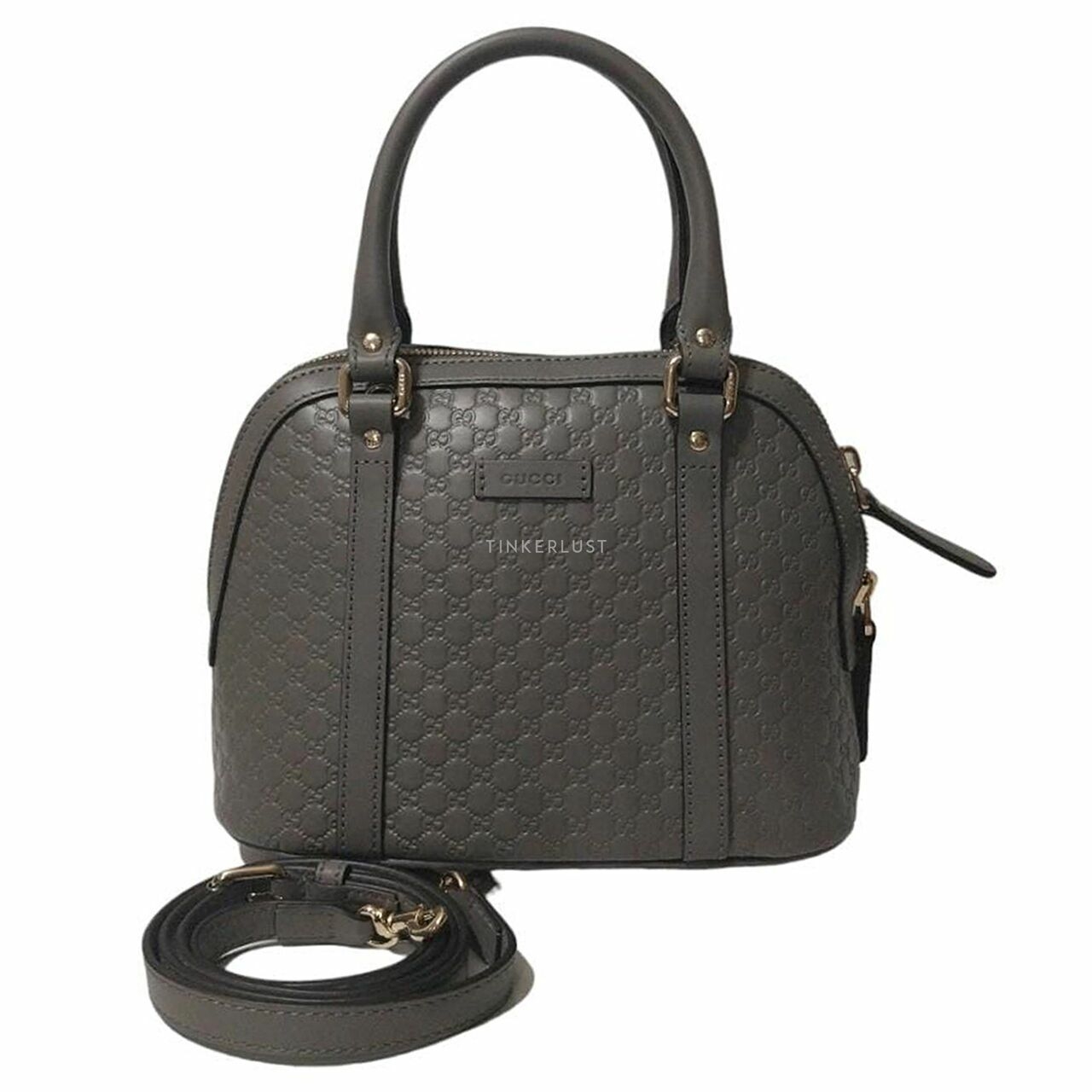 Gucci Small Dome GG Guccissima Grey Satchel