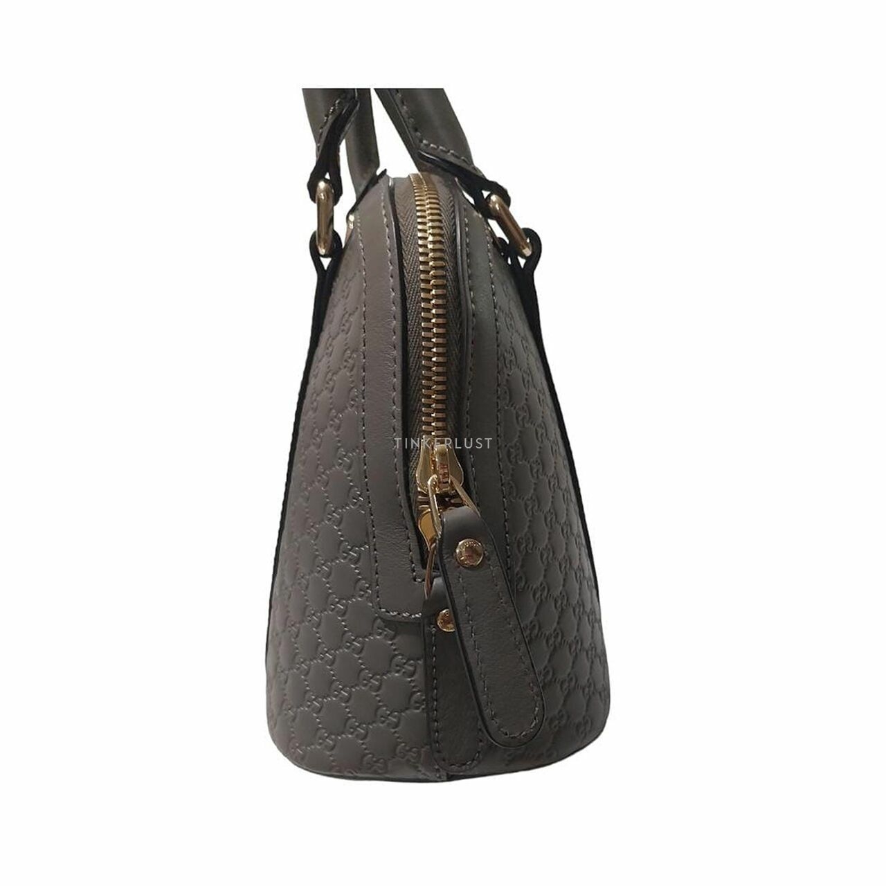 Gucci Small Dome GG Guccissima Grey Satchel