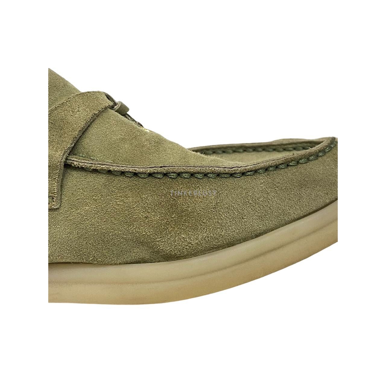 Loro Piana Summer Walk Green GHW Loafers Flats