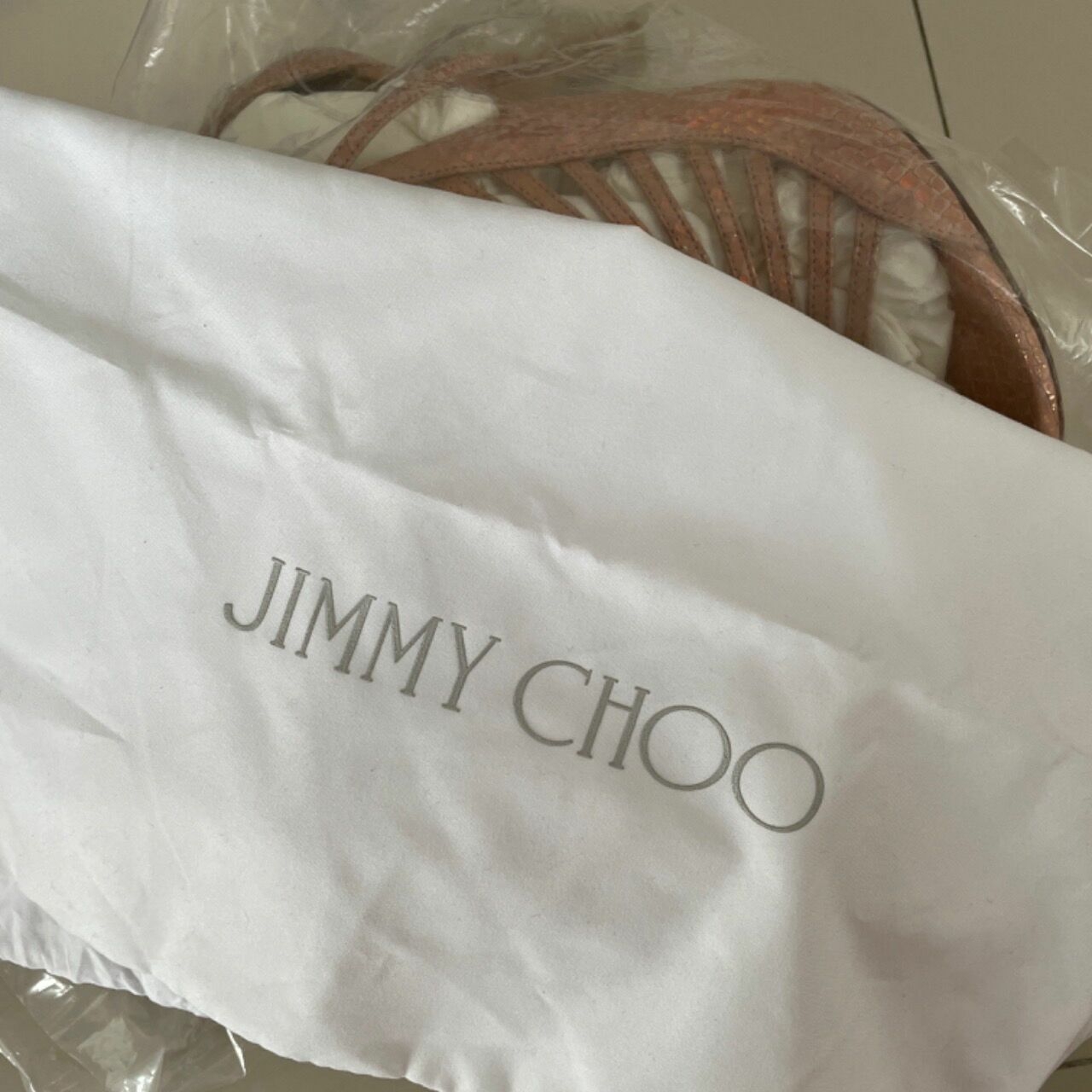 Jimmy Choo Rose Gold Sepatu