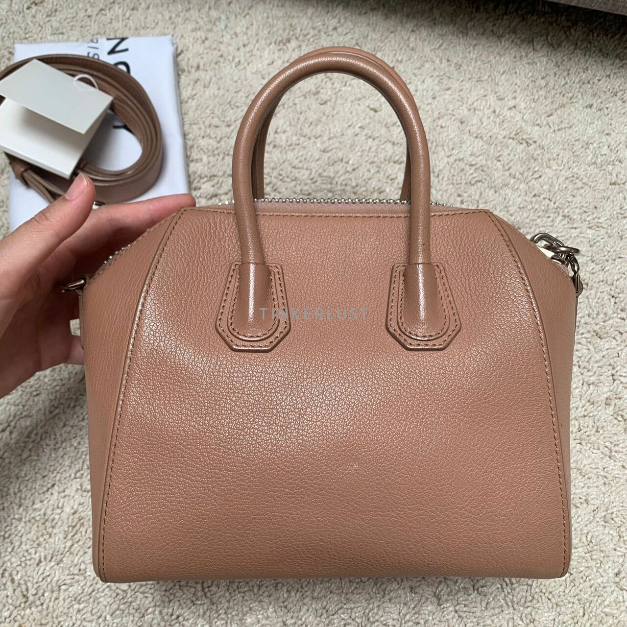 Givenchy Antigona Nude Pink SHW Mini Bag Satchel