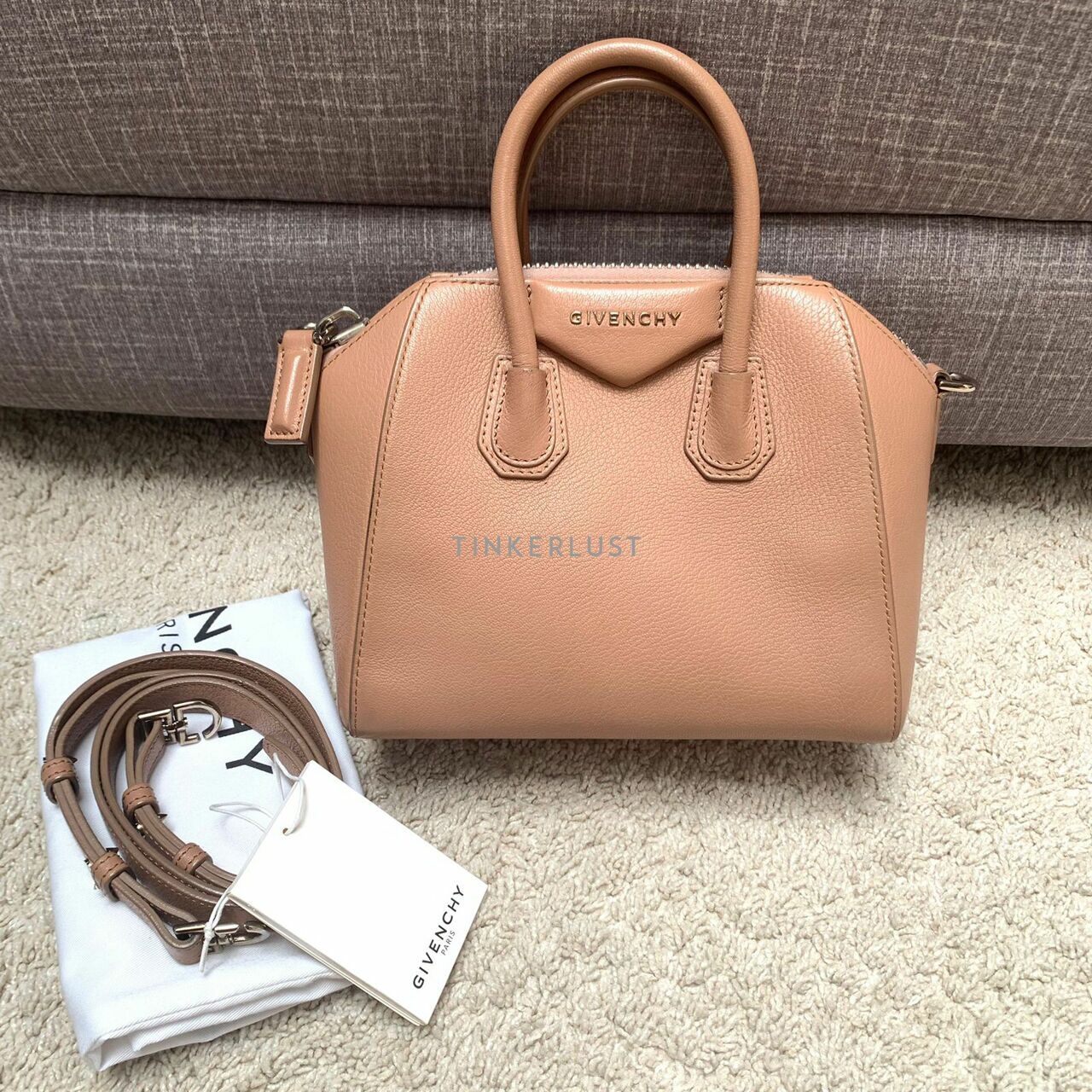 Givenchy Antigona Nude Pink SHW Mini Bag Satchel