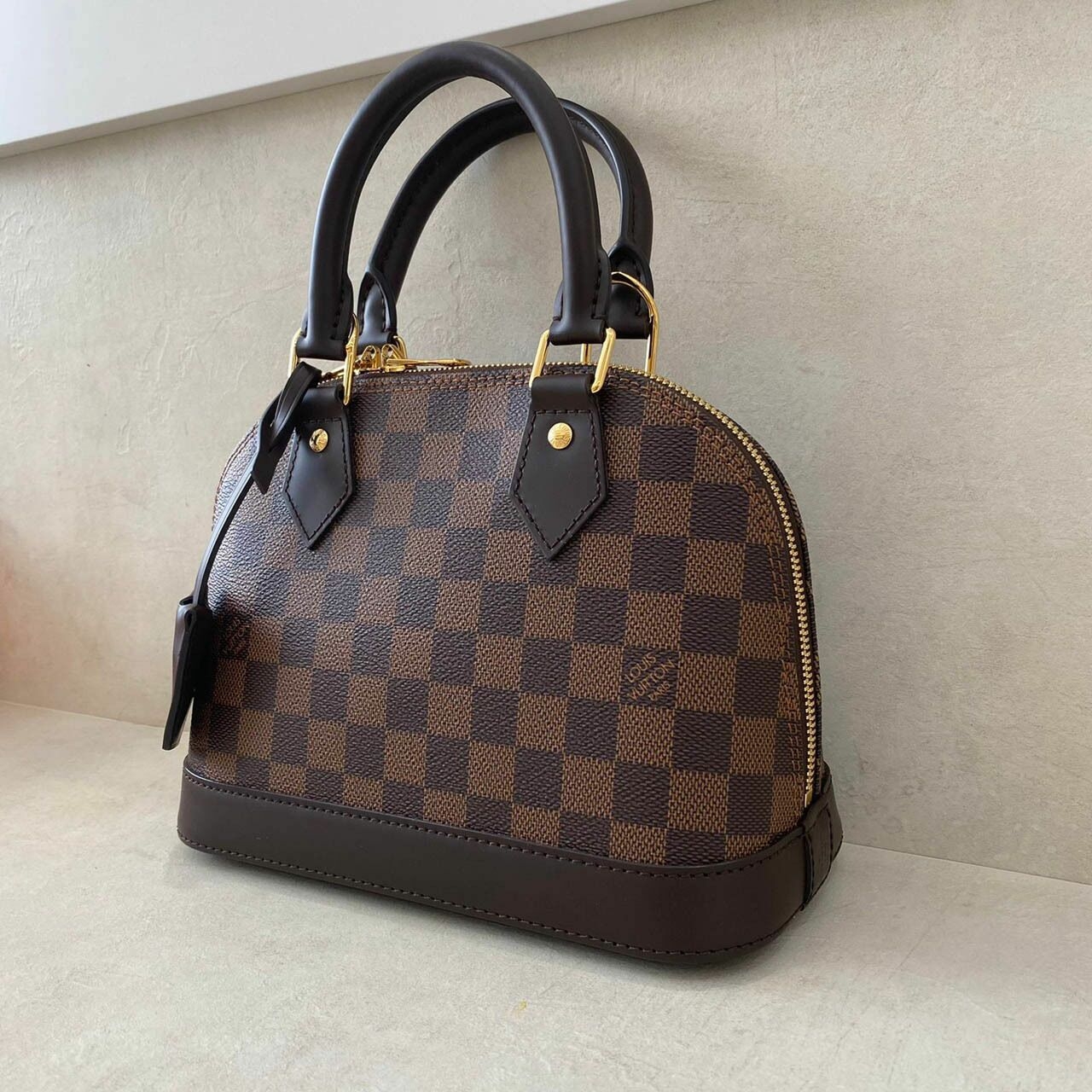 Louis Vuitton Alma BB Damier Ebene Satchel