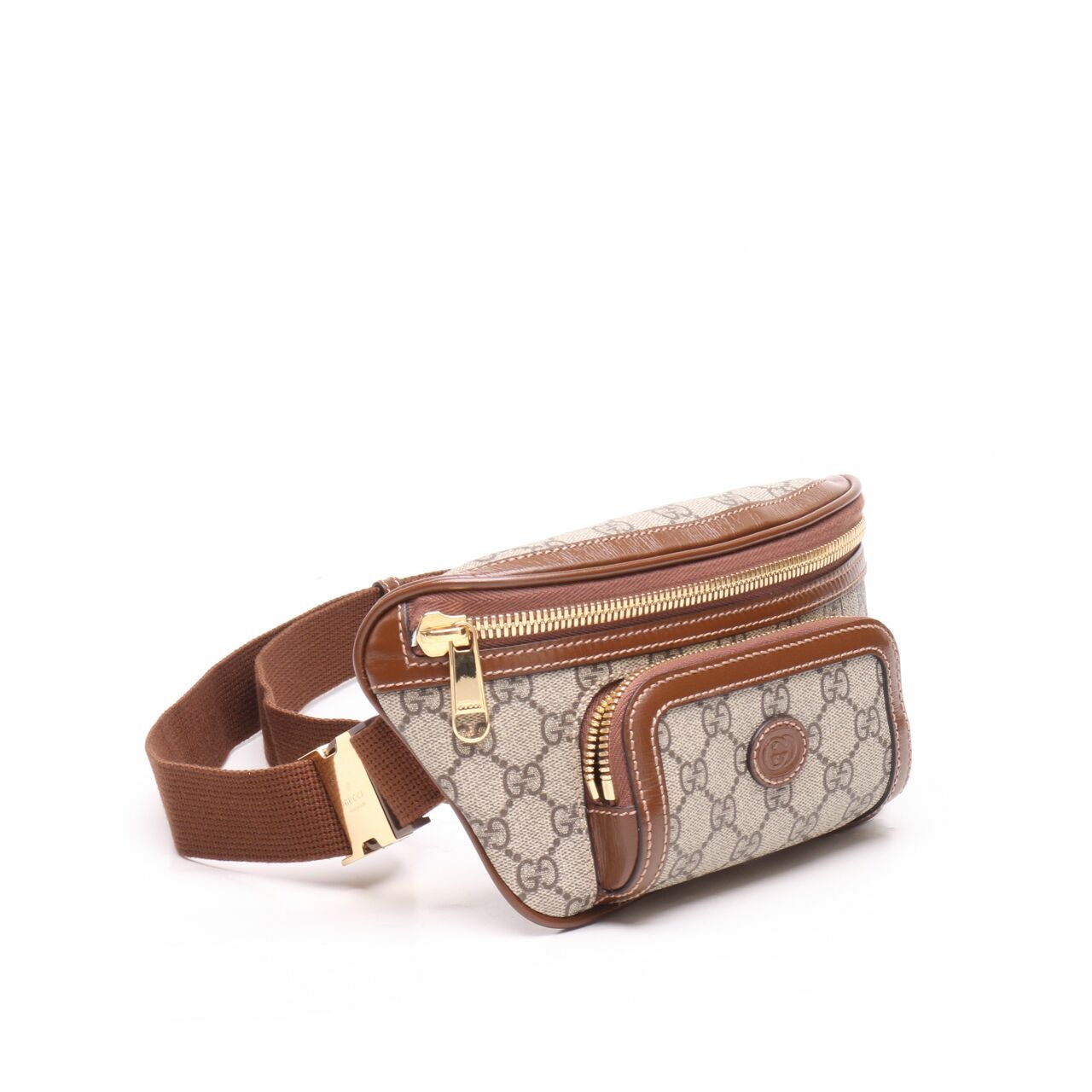 Gucci Belt Bag Interlocking G Beige Brown Sling Bag