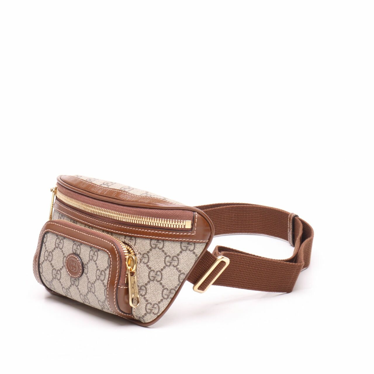 Gucci Belt Bag Interlocking G Beige Brown Sling Bag