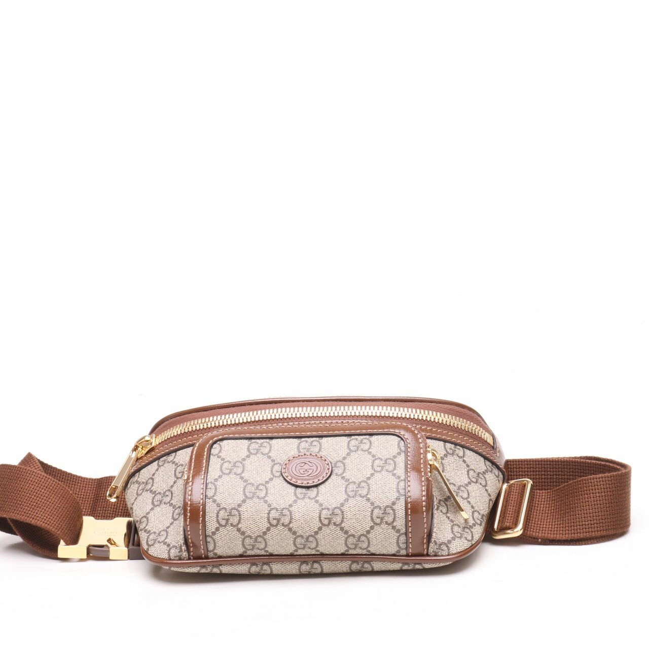 Gucci Belt Bag Interlocking G Beige Brown Sling Bag