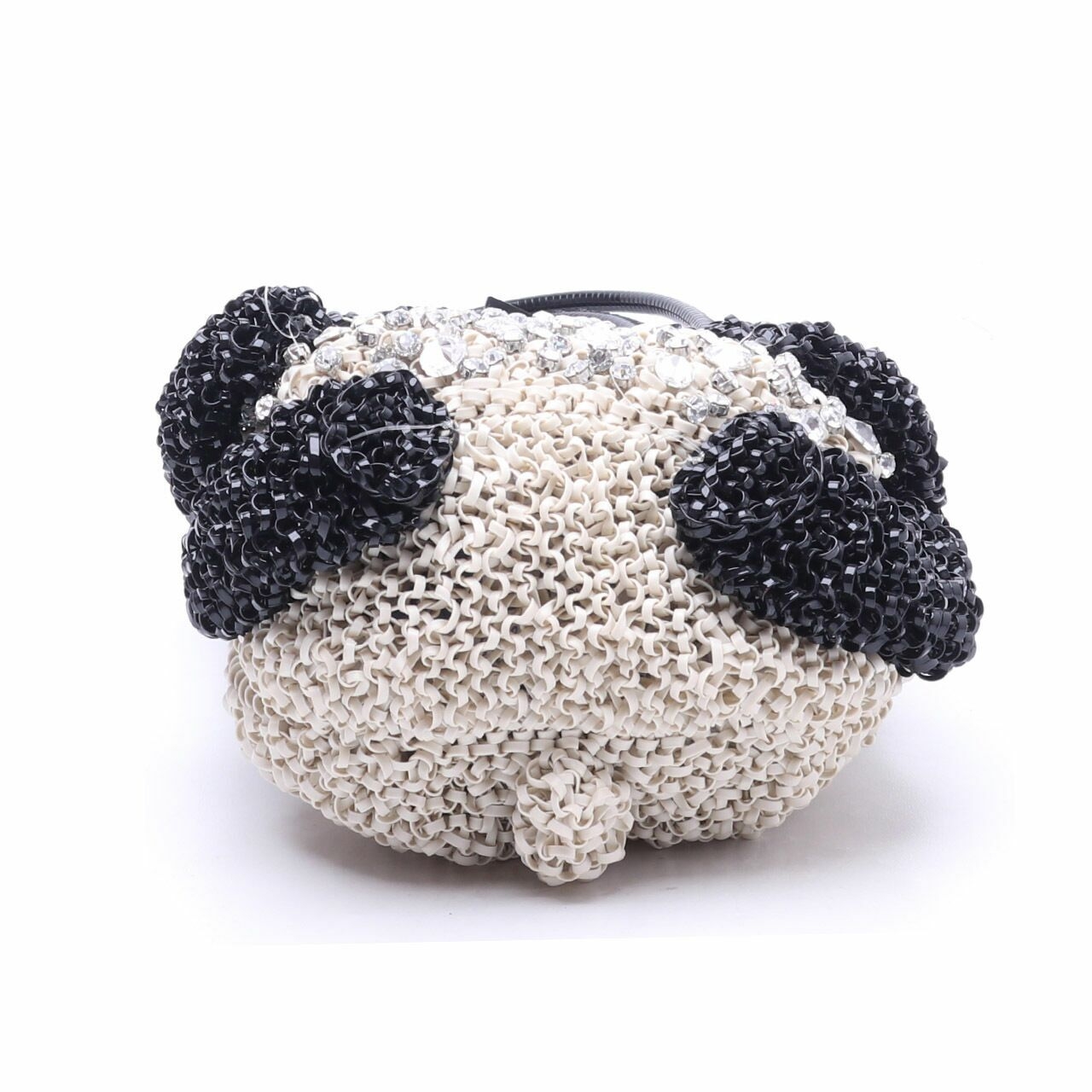 Anteprima Crochet Swarovski Crystal 3D Panda Wire Hand bag