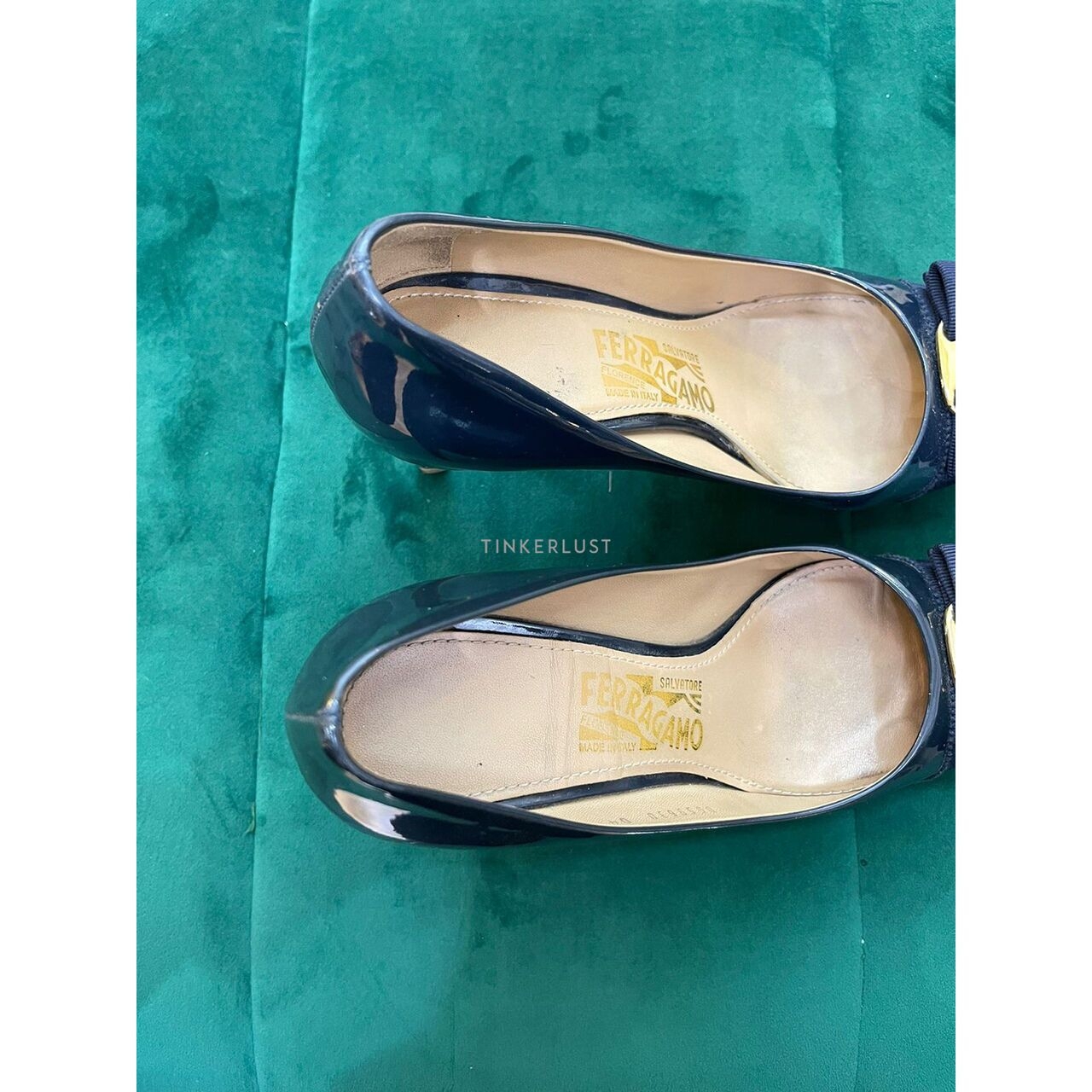 Salvatore Ferragamo Vara Pump Navy Heels