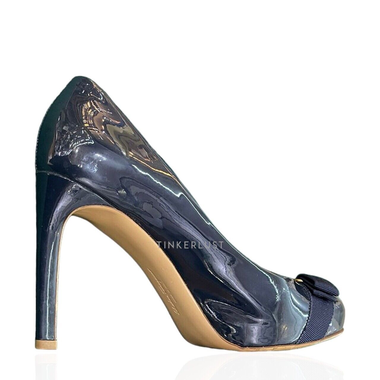 Salvatore Ferragamo Vara Pump Navy Heels