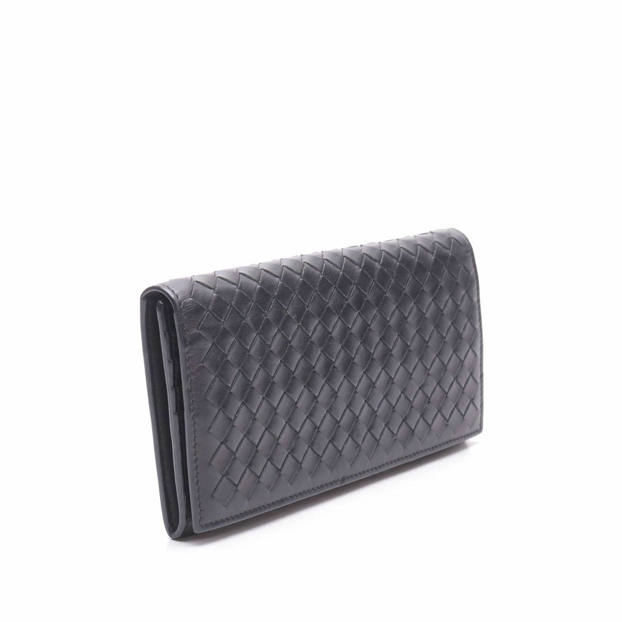 Bottega Veneta Black Long Wallet 