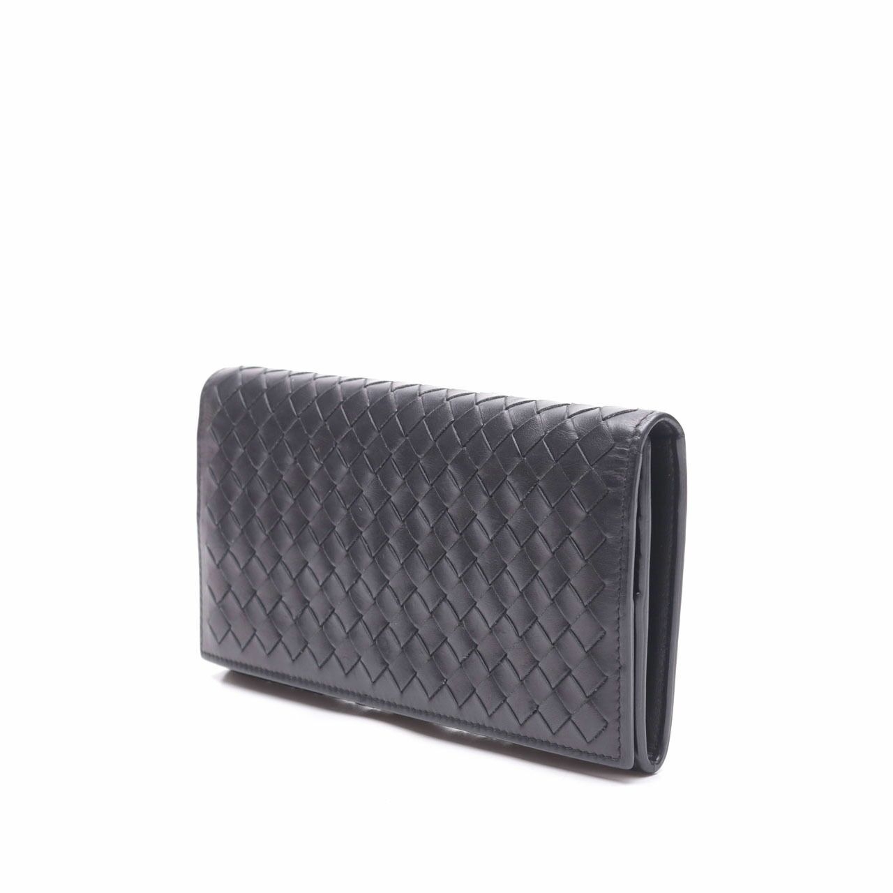 Bottega Veneta Black Long Wallet 