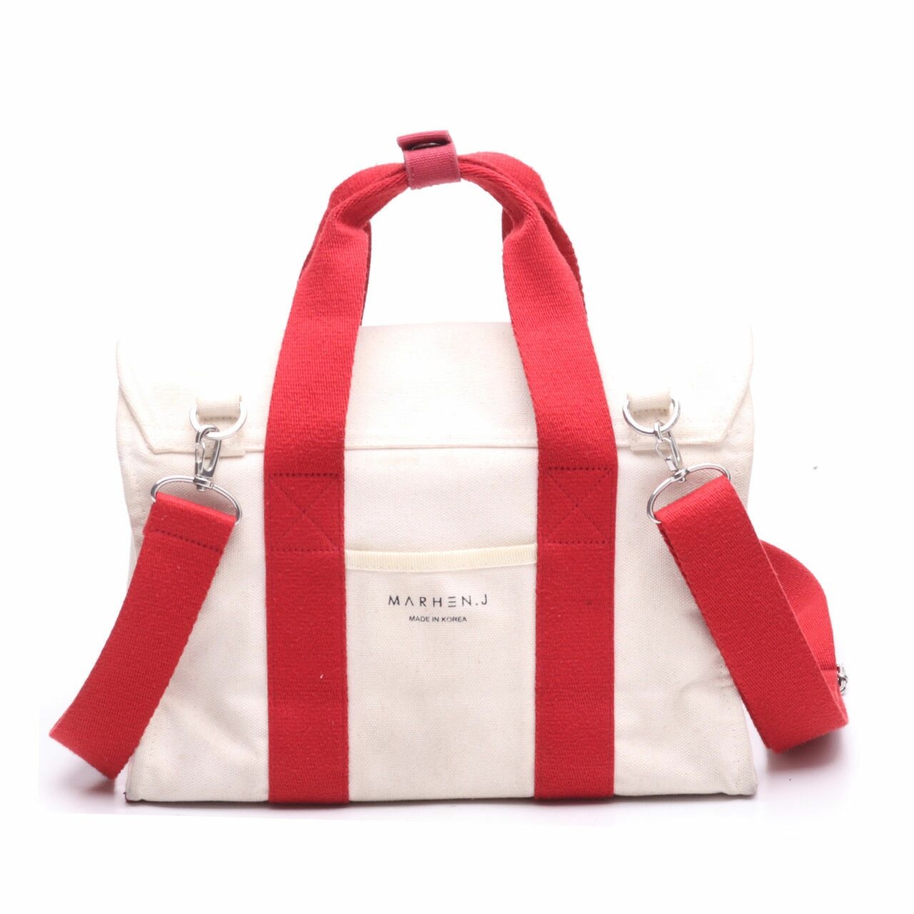 marhen j Off White & Red Satchel