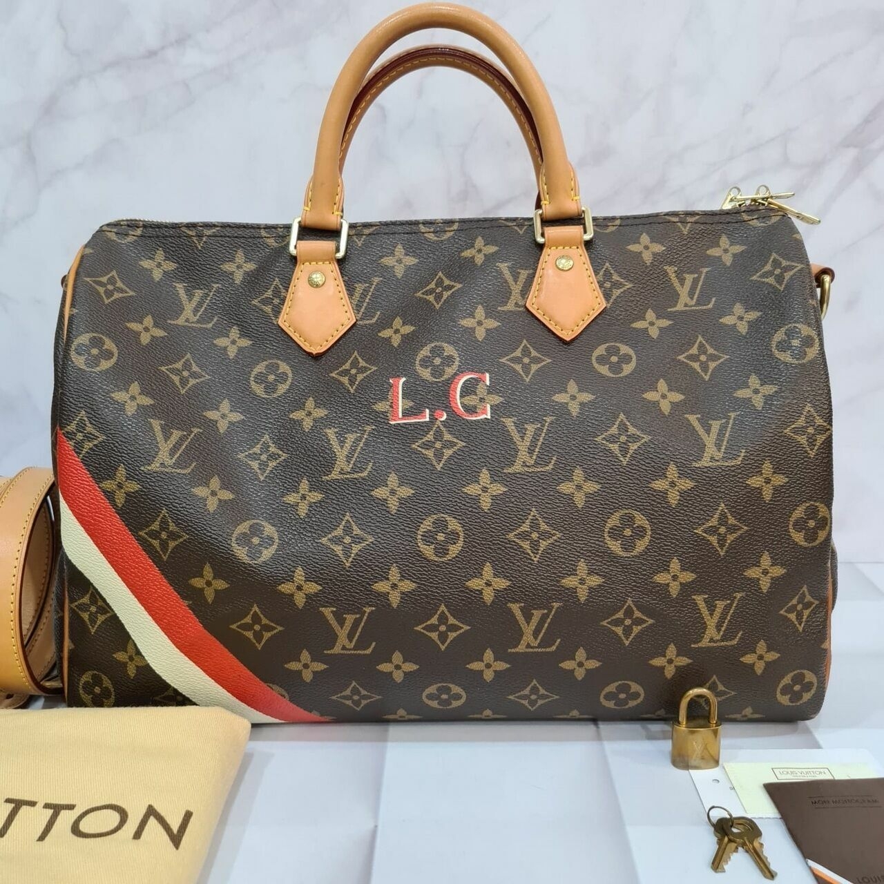 Louis Vuitton Speedy Bandouliere 35 Monogram Satchel